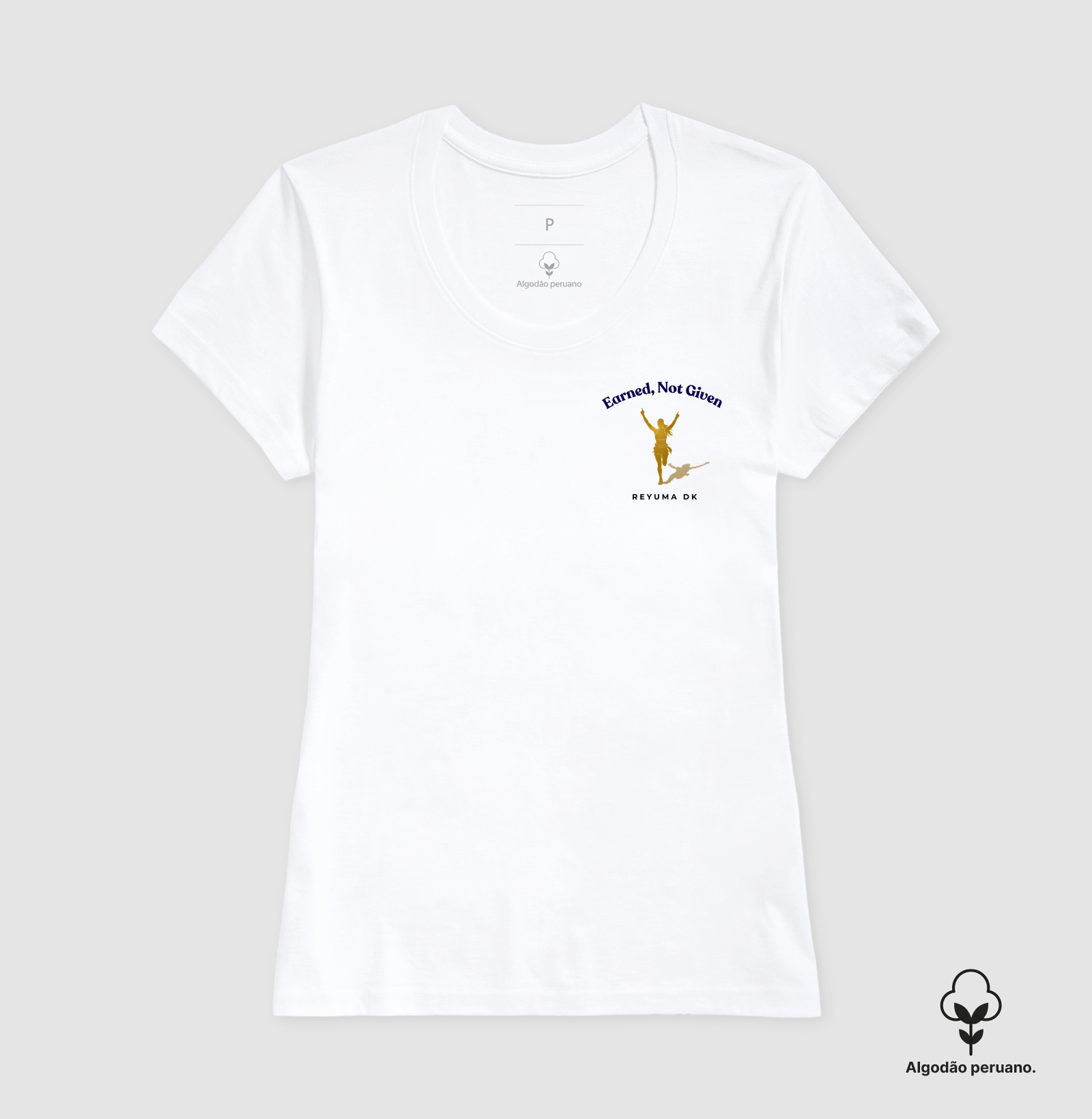 Camiseta Masculina de Algodão Peruano Corrida "Earned, not given"  - Imagem 5