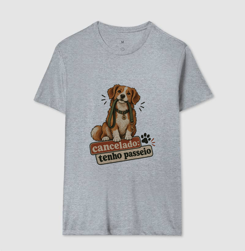 Camiseta Cachorro Engraçada "cancelado: tenho passeio" | Pelo & Pano - Imagem 8