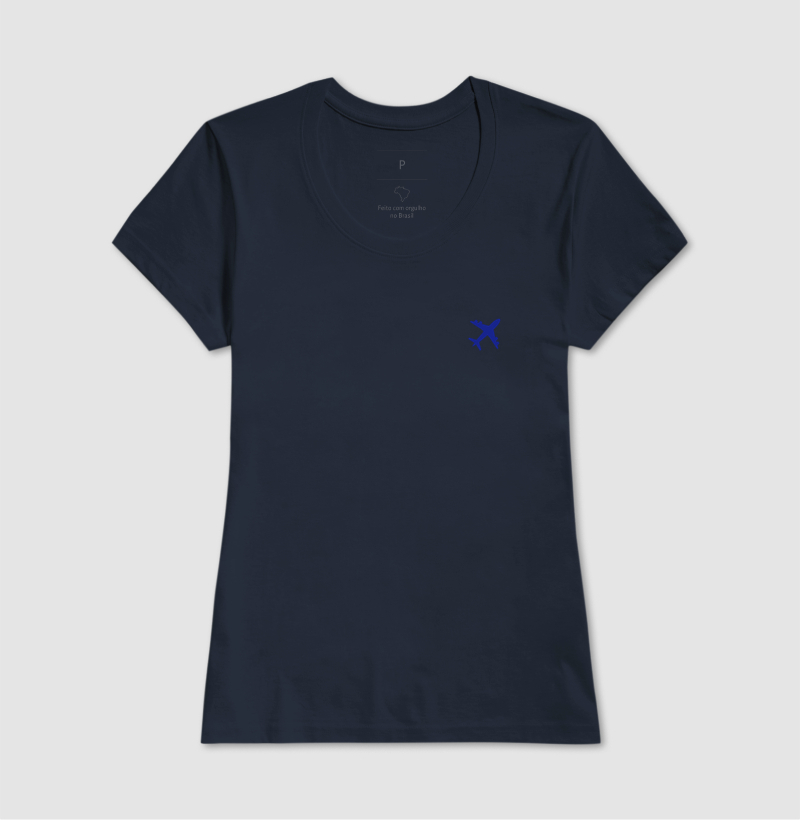 Camiseta Minimalista - avião azul escuro - Imagem 10