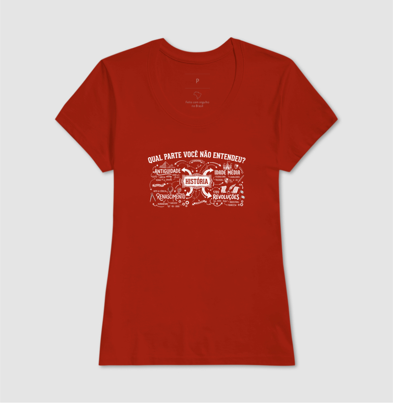 Camiseta Unissex Algodão Qual Parte Você Não Entendeu Professor História - Imagem 11