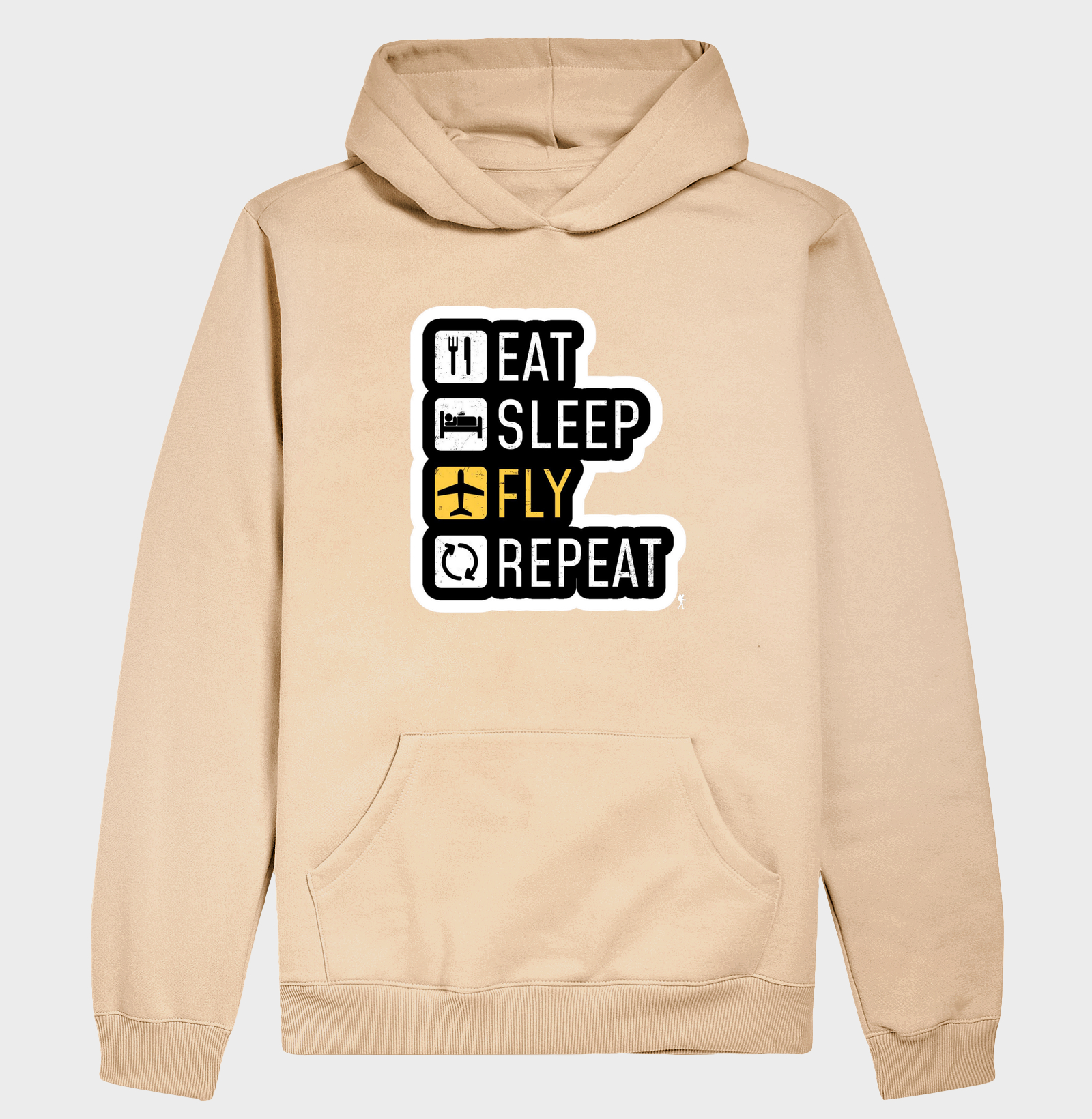 Camiseta Eat Sleep Fly Repeat | Rotina do Viajante Viciado | Colecao Viciados em Viagem - Imagem 5