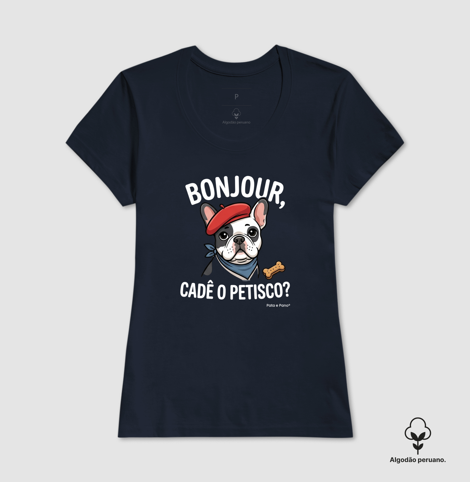 CAMISETA ALGODÃO PERUANO BULDOGUE FRANCÊS BONJOUR - Imagem 9