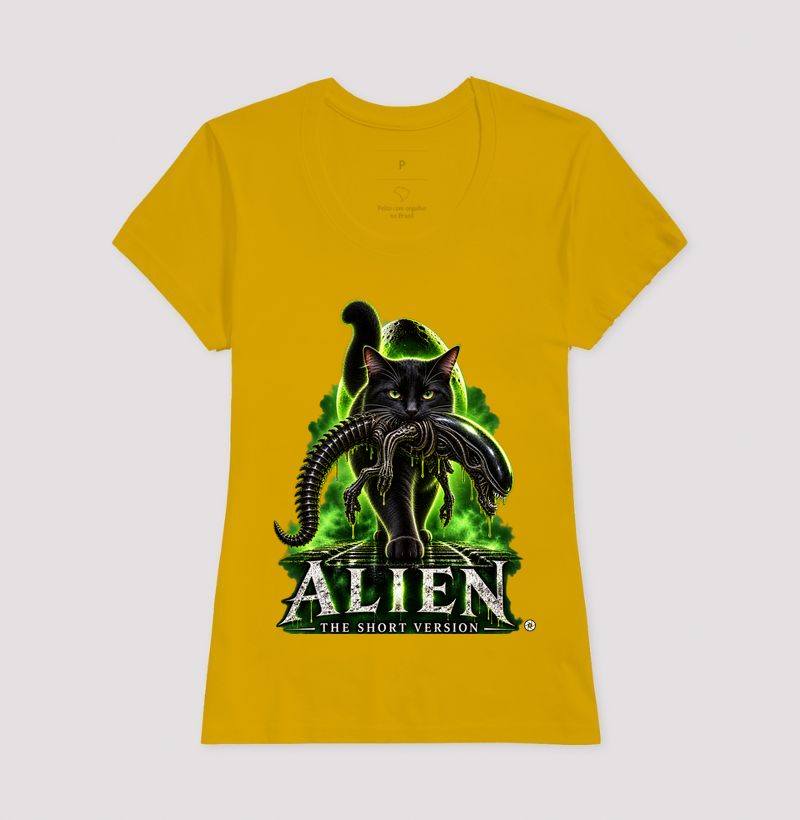 Camiseta Alien – The Short Version Gatos (pretinho) - Imagem 15