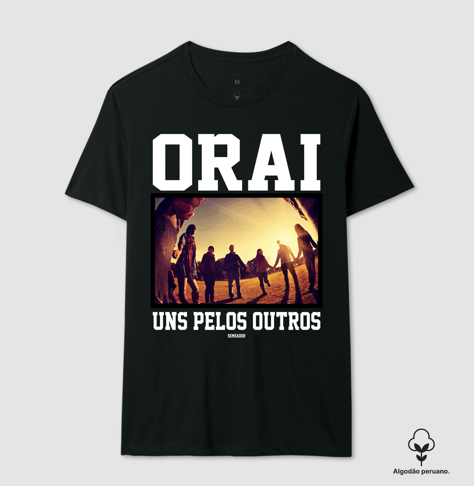 Camiseta Algodão Peruano Cristã Orai Uns Pelos Outros - Imagem 9