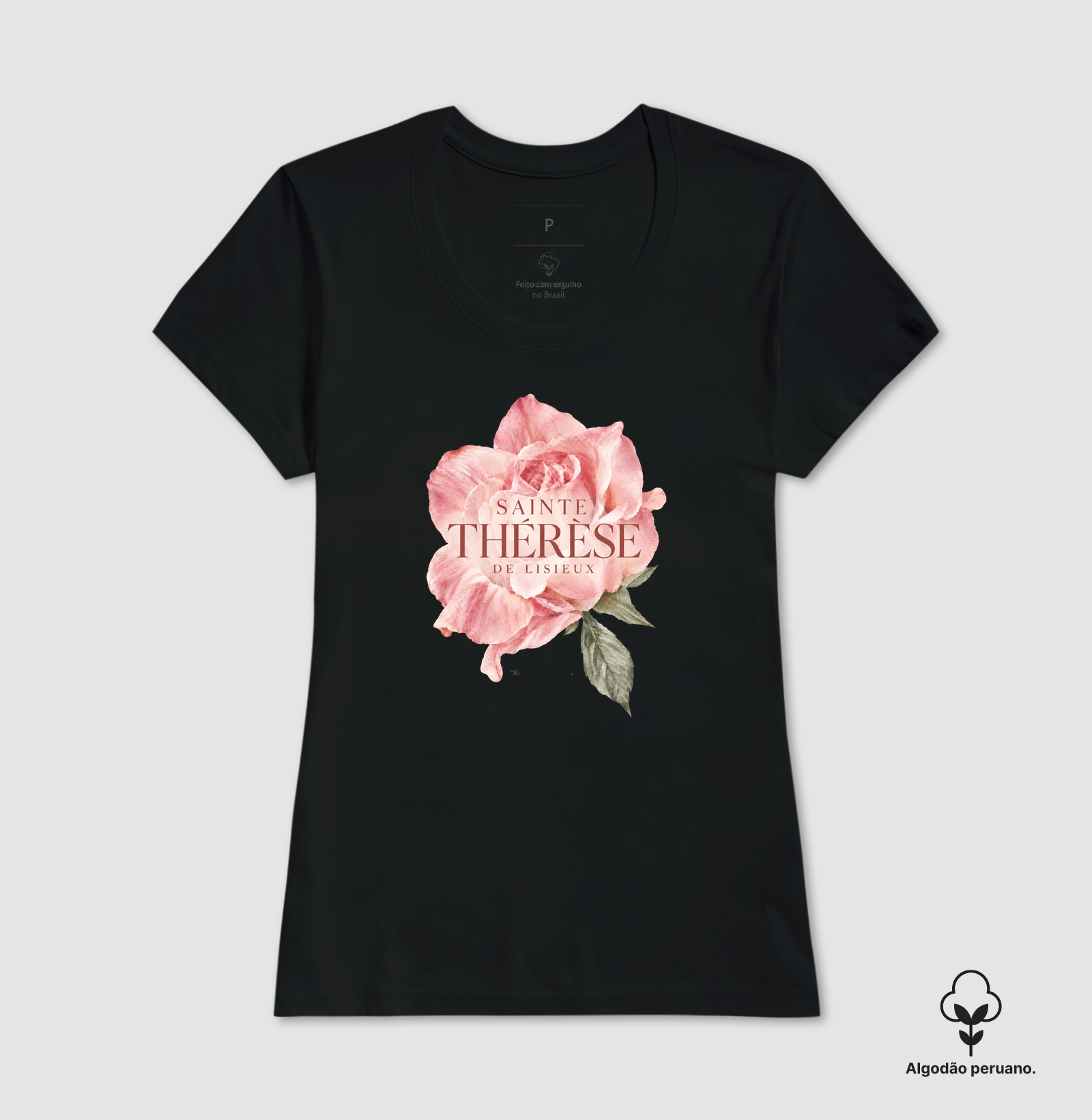 Santa Terezinha flor - algodão peruano - Imagem 3
