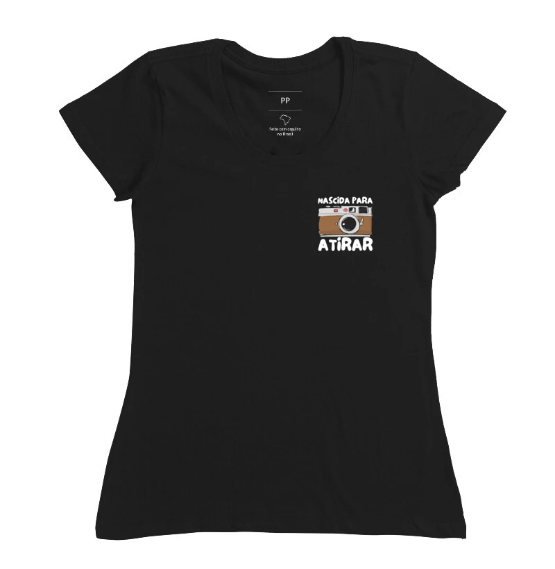 Camiseta feminina nascida para atirar - Imagem 2