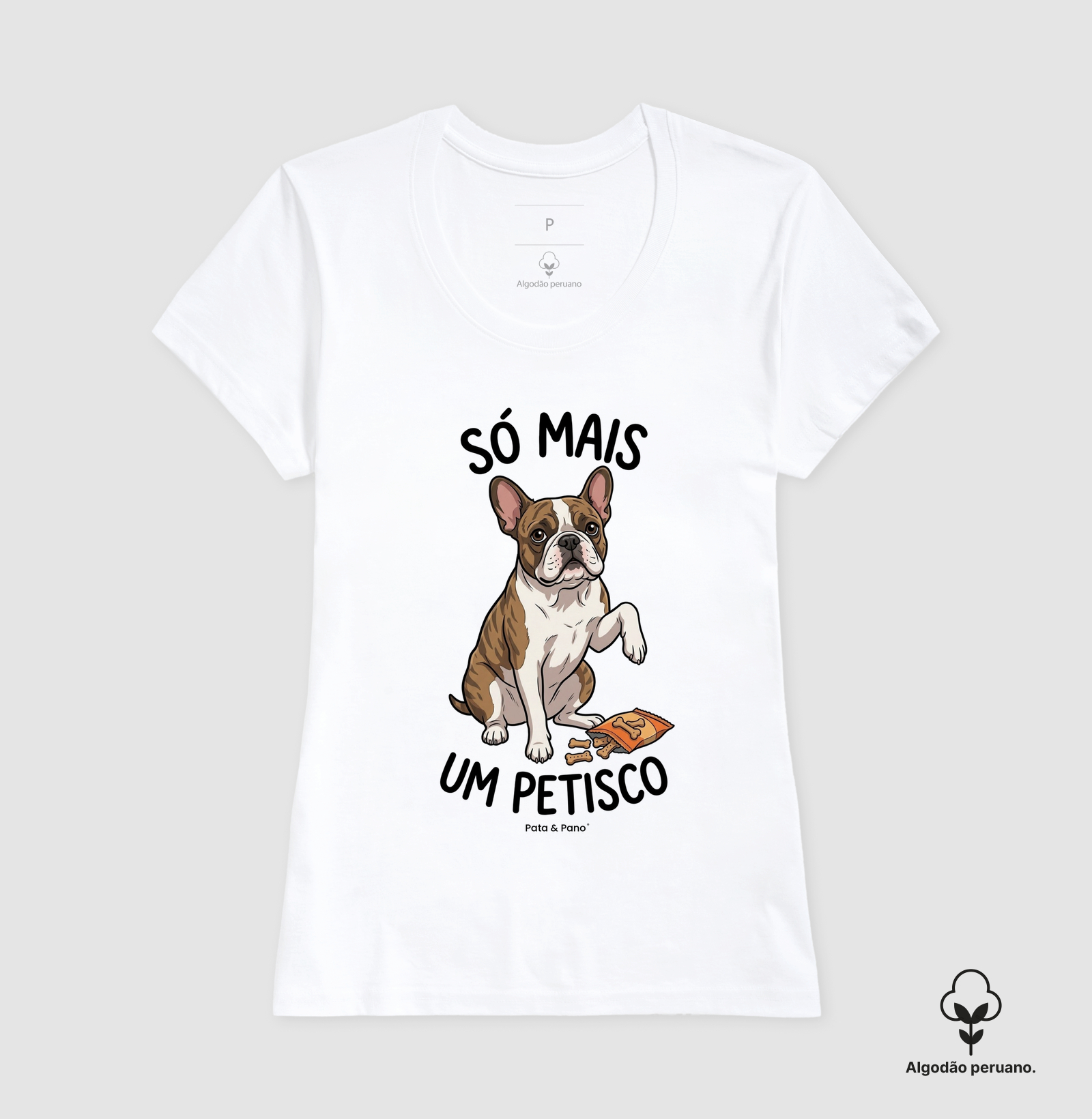 CAMISETA ALGODÃO PERUANO BULLDOGUE PETISCO - Imagem 8