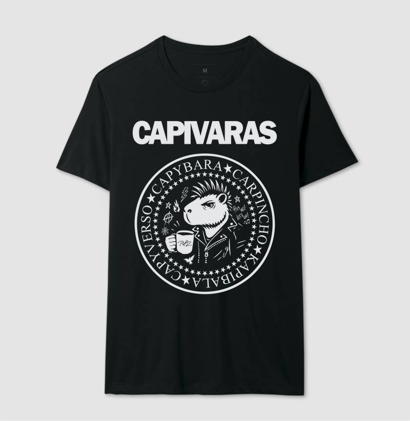 Camiseta Capivara Punk Rock - Imagem 2