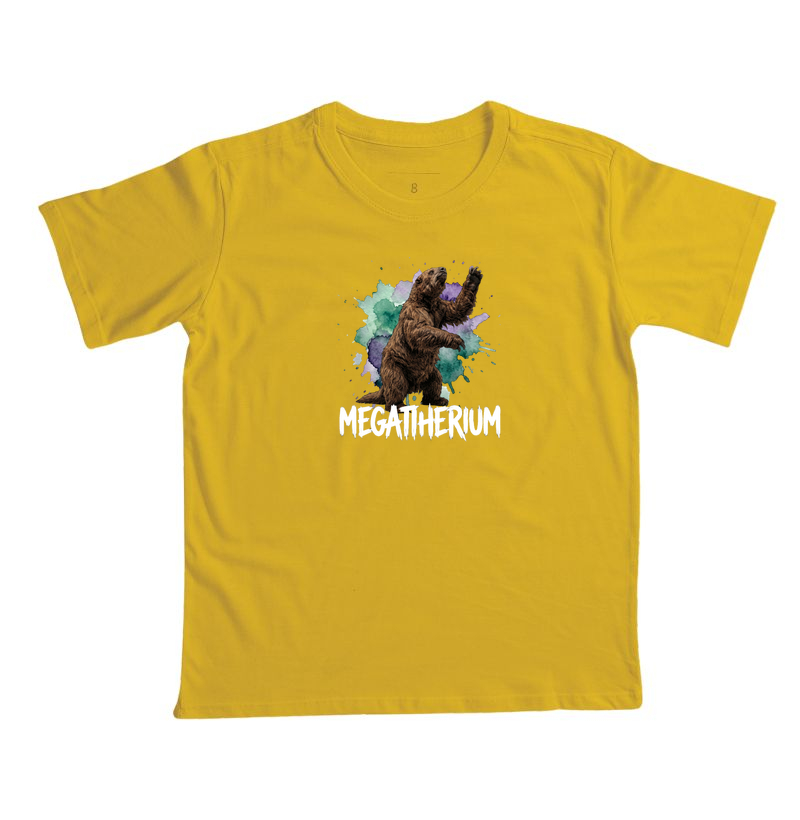  Camiseta Dinossauro Megatherium Algodão Premium Dinoloco  - Imagem 4