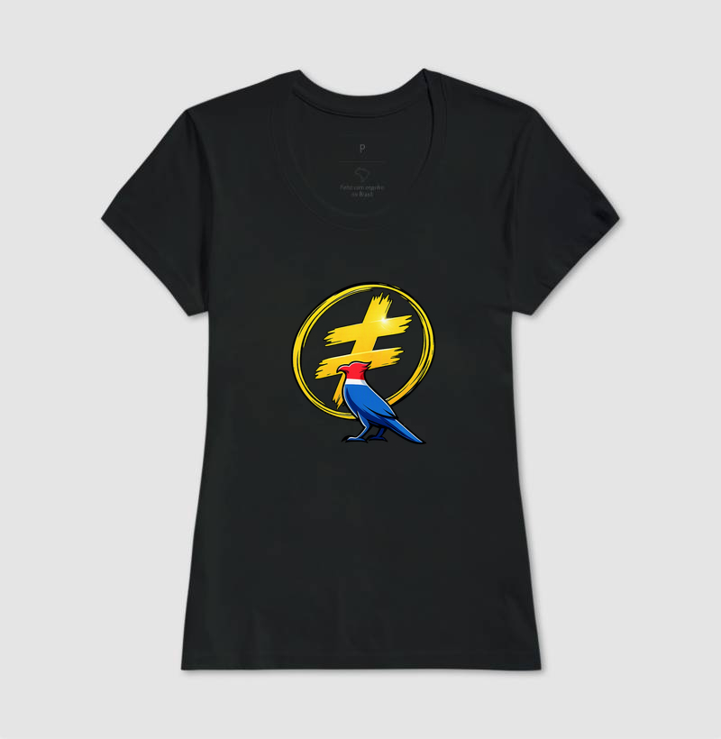 Camiseta com estampa “≠” e pássaro colorido — símbolo de diversidade e liberdade. Um manifesto de orgulho e inclusão para quem acredita na força das diferenças. - Imagem 3