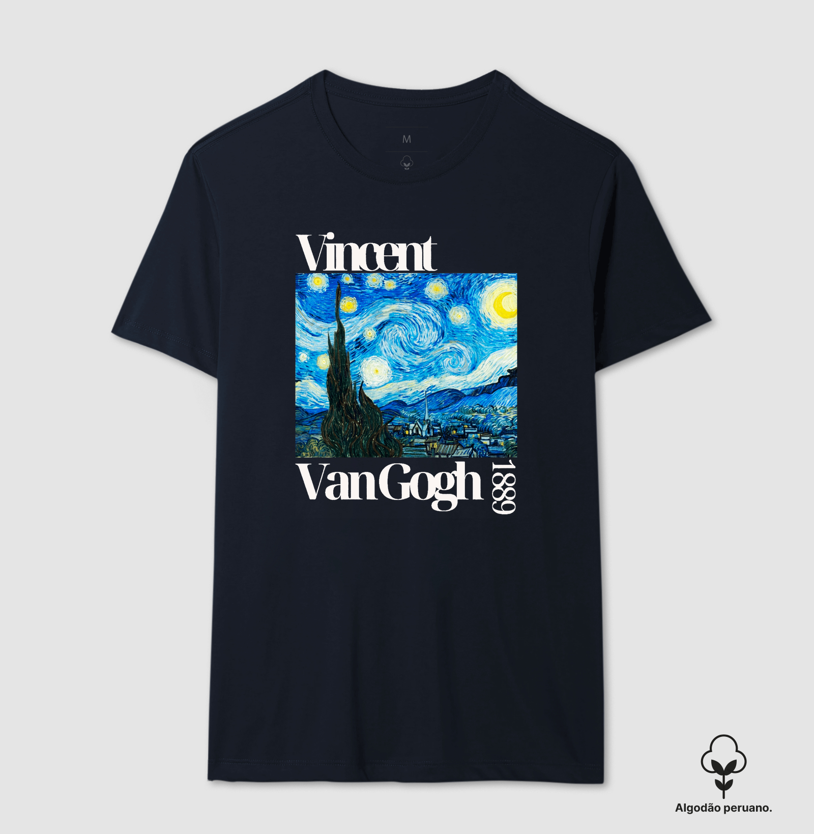 Camiseta Algodão Peruano Tanguis Van Gogh Arte Premium - Imagem 2