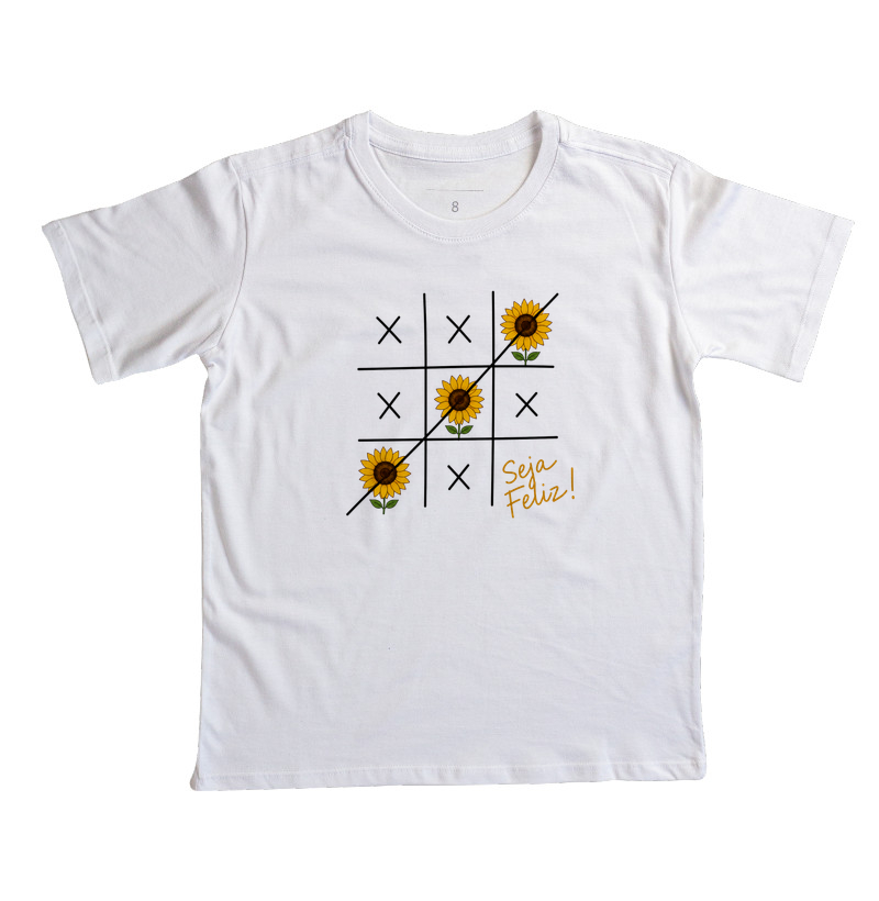 Camiseta Seja Feliz Girassol - Imagem 6
