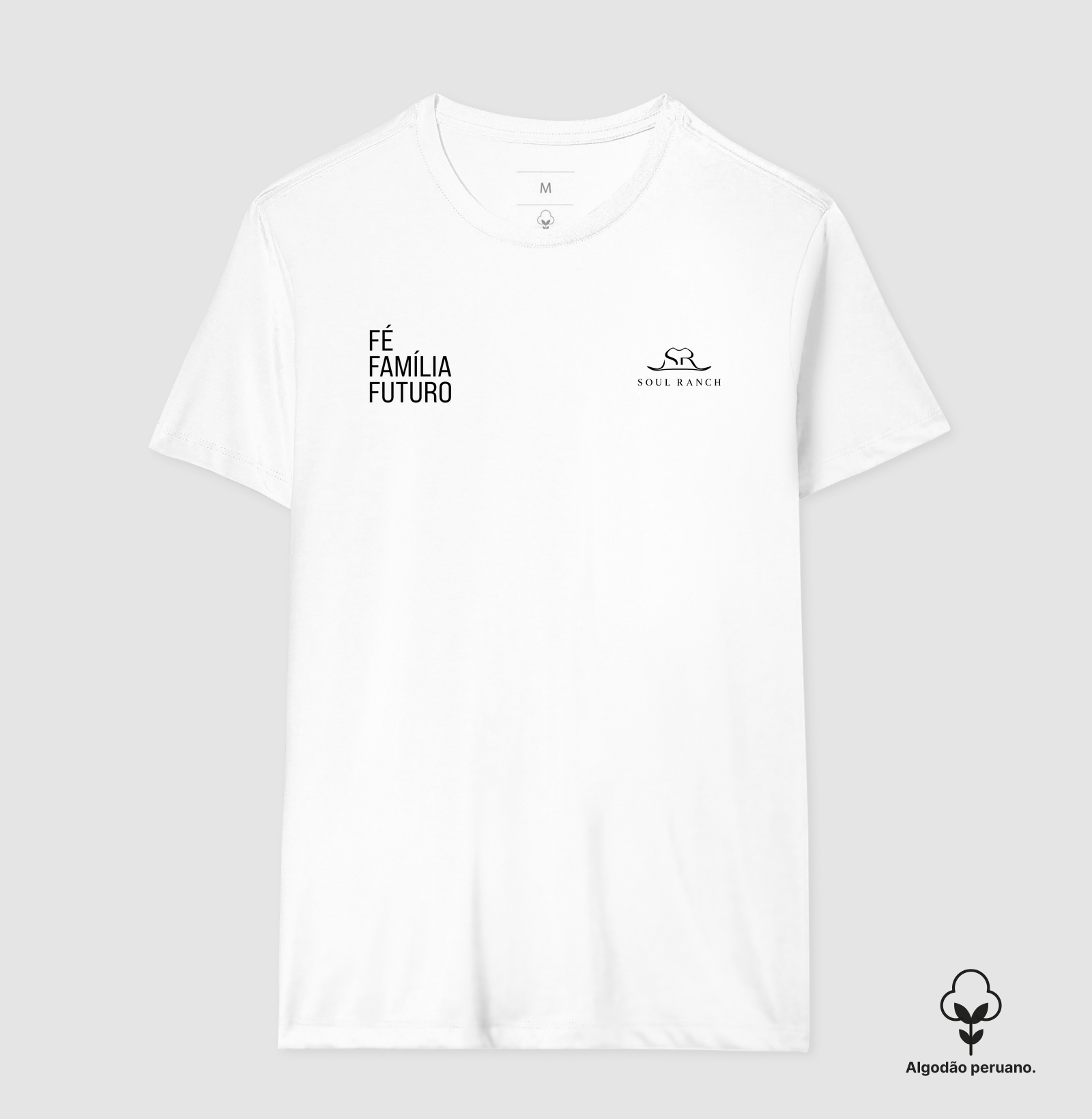 Camiseta em Algodão Peruano Fé, Família e Futuro - Imagem 5