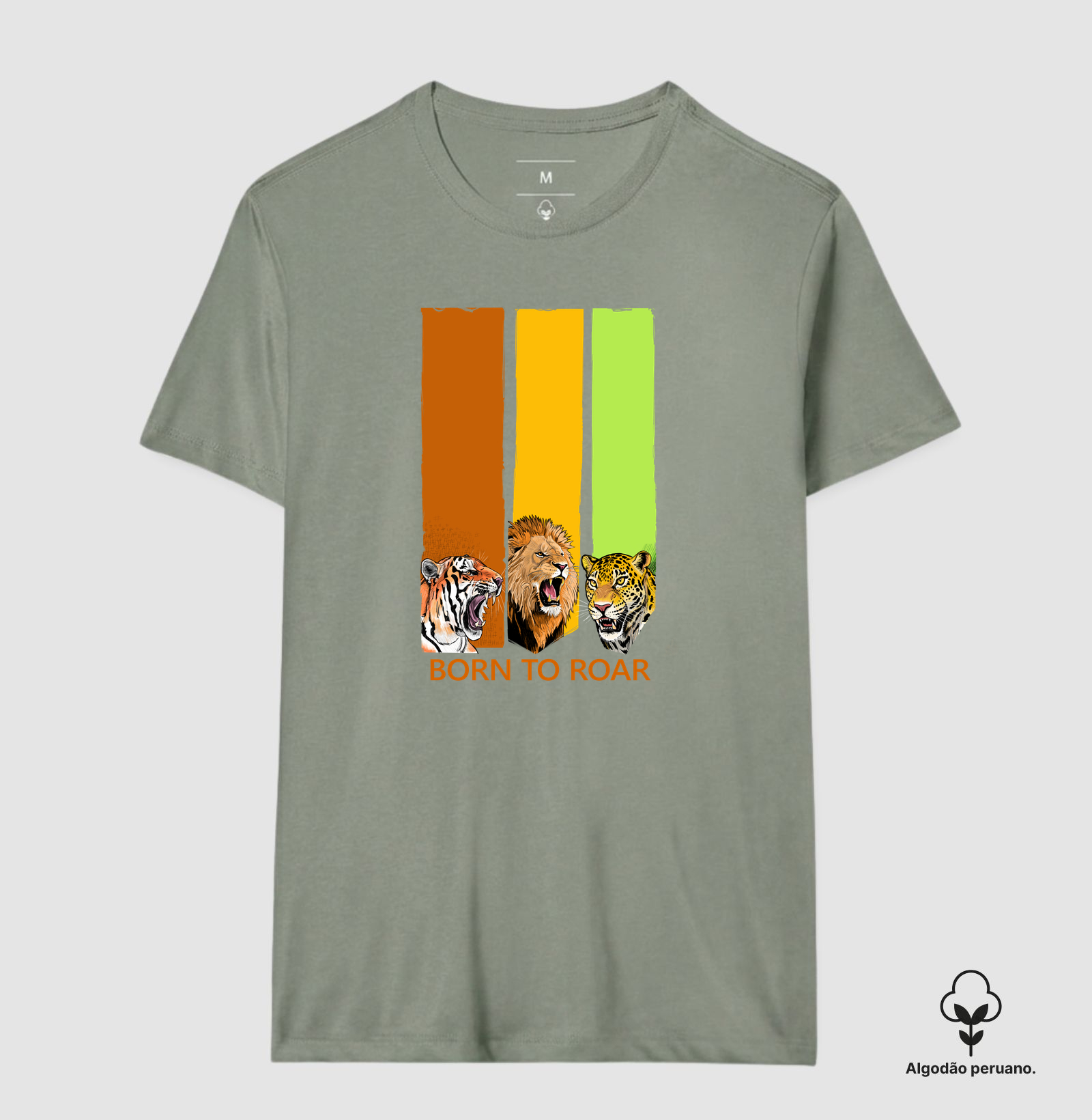 Camiseta Algodão Peruano Born to Roar (Nascido para Rugir) - Imagem 9