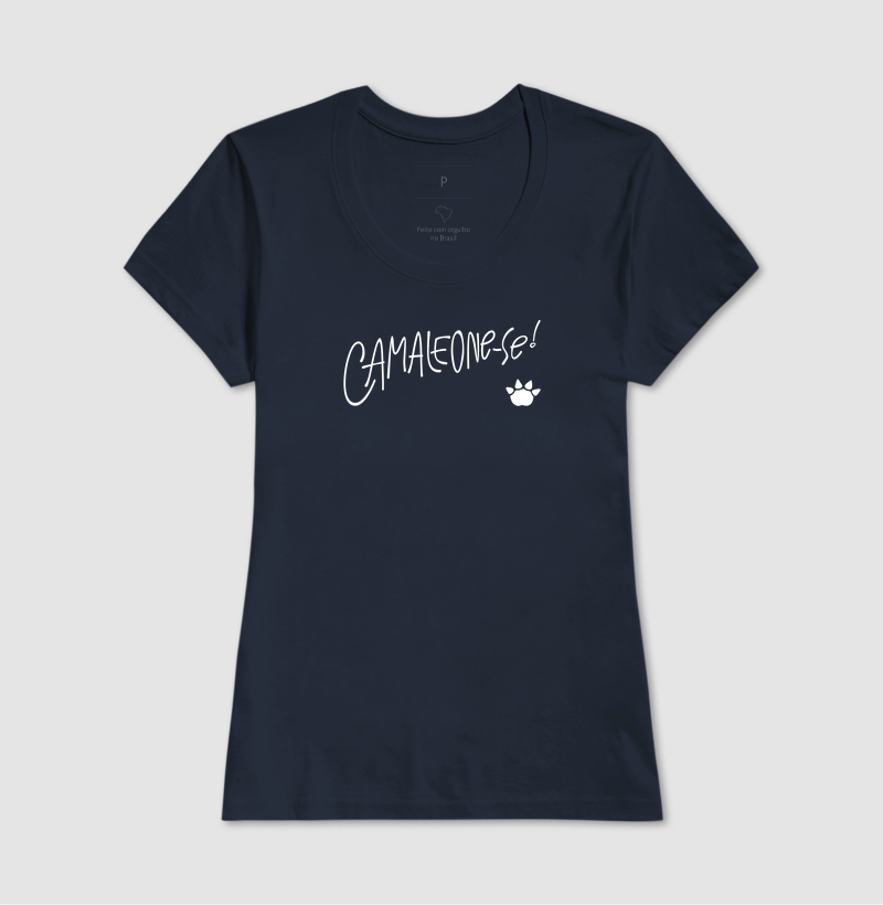 Camiseta Feminina Camaleão - Camaleone-se Nome