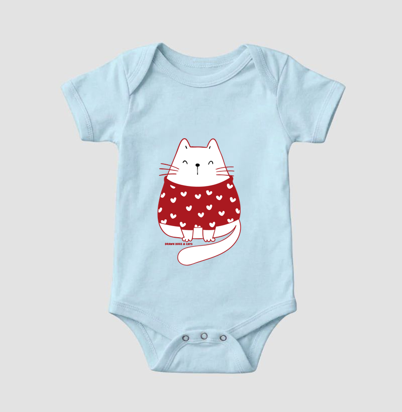 Gata branca de suéter vermelho - Imagem 6