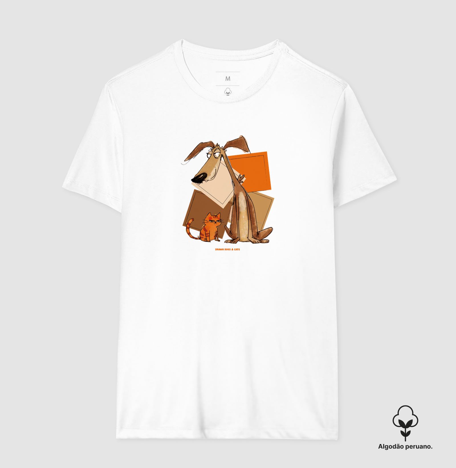 Cachorro e gato com fundo de quadrados - Imagem 8