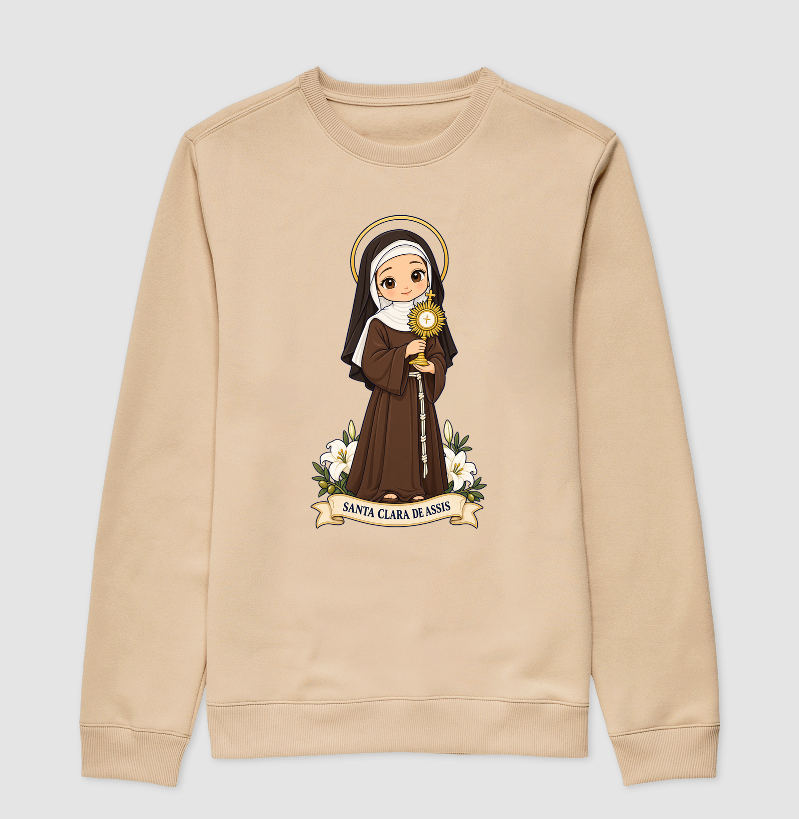 Santa Clara de Assis estilo chibi - Imagem 3