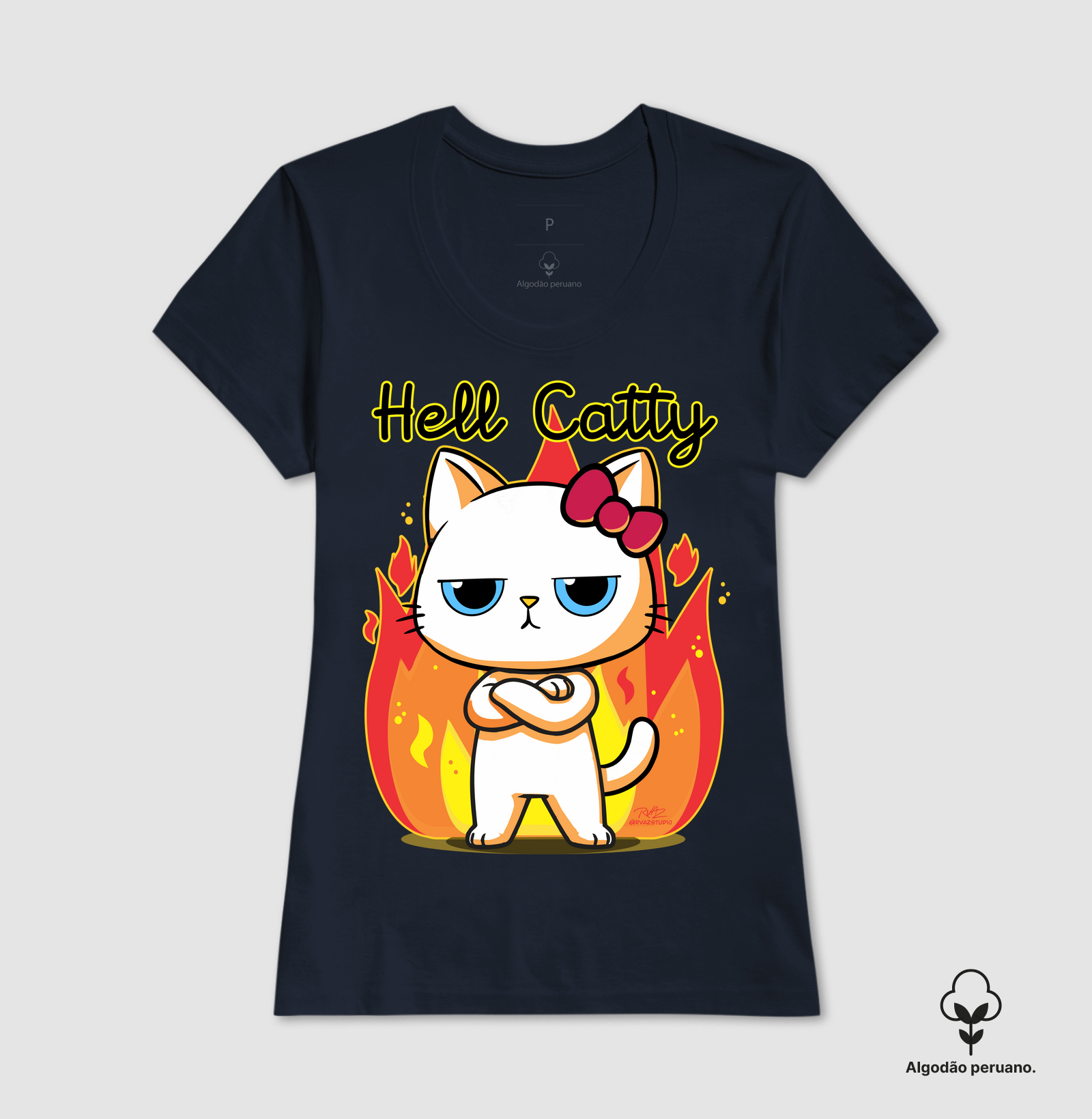 Camiseta Gato Sincero Hell Catty - Imagem 5