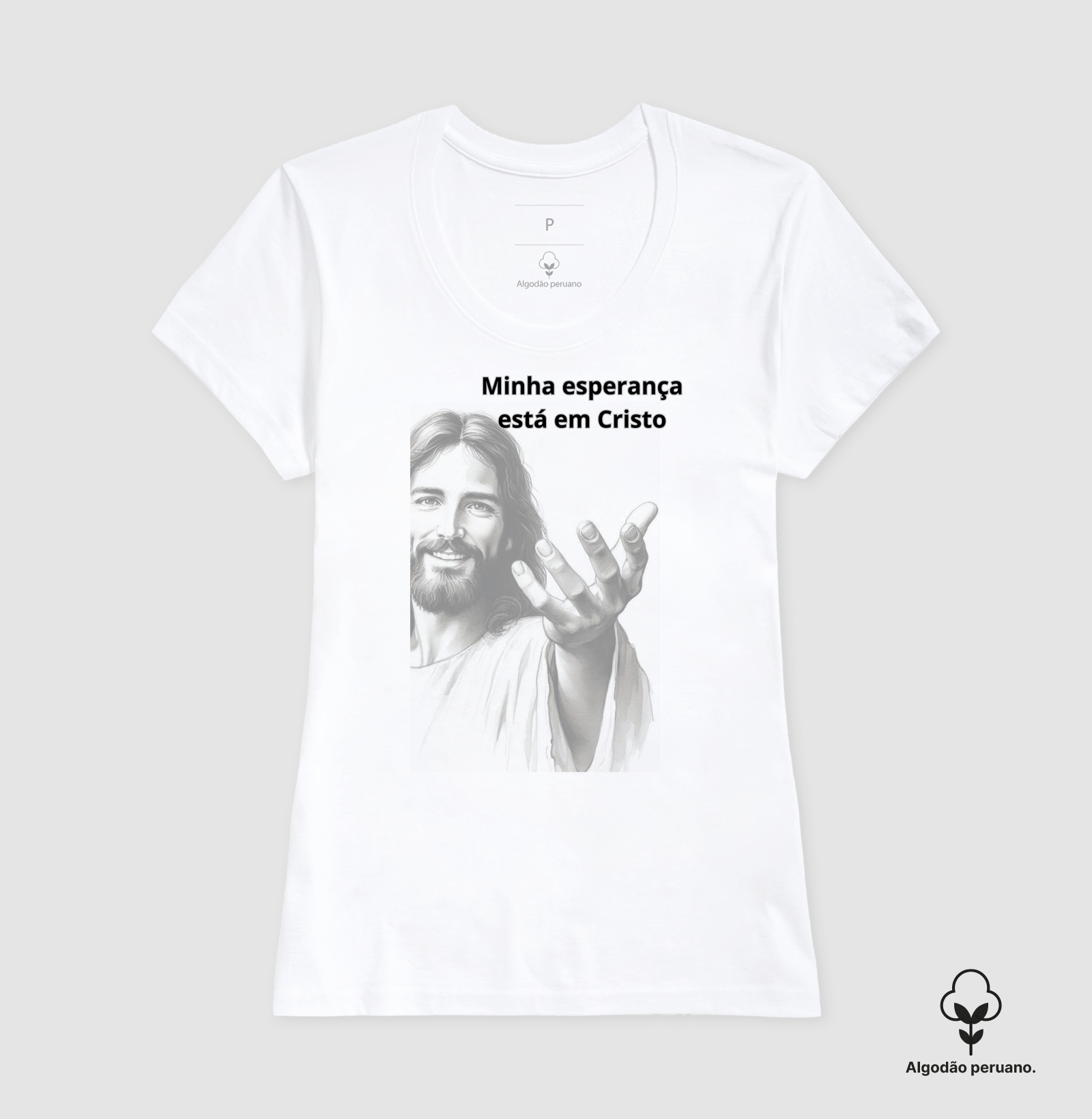 Camiseta Minha esperança está em Cristo - Imagem 3