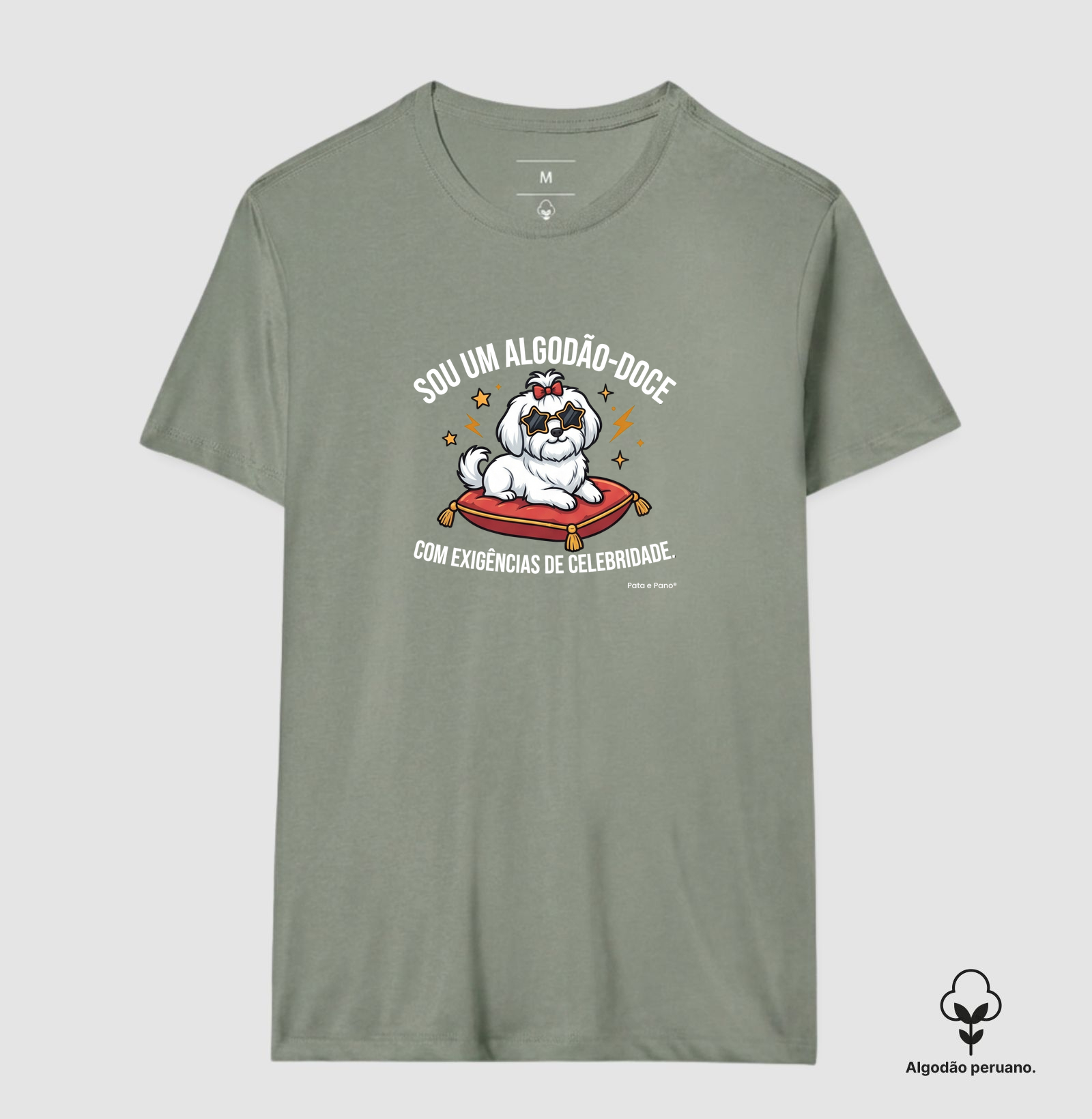 CAMISETA ALGODÃO PERUANO MALTÊS ALGODÃO-DOCE - Imagem 9