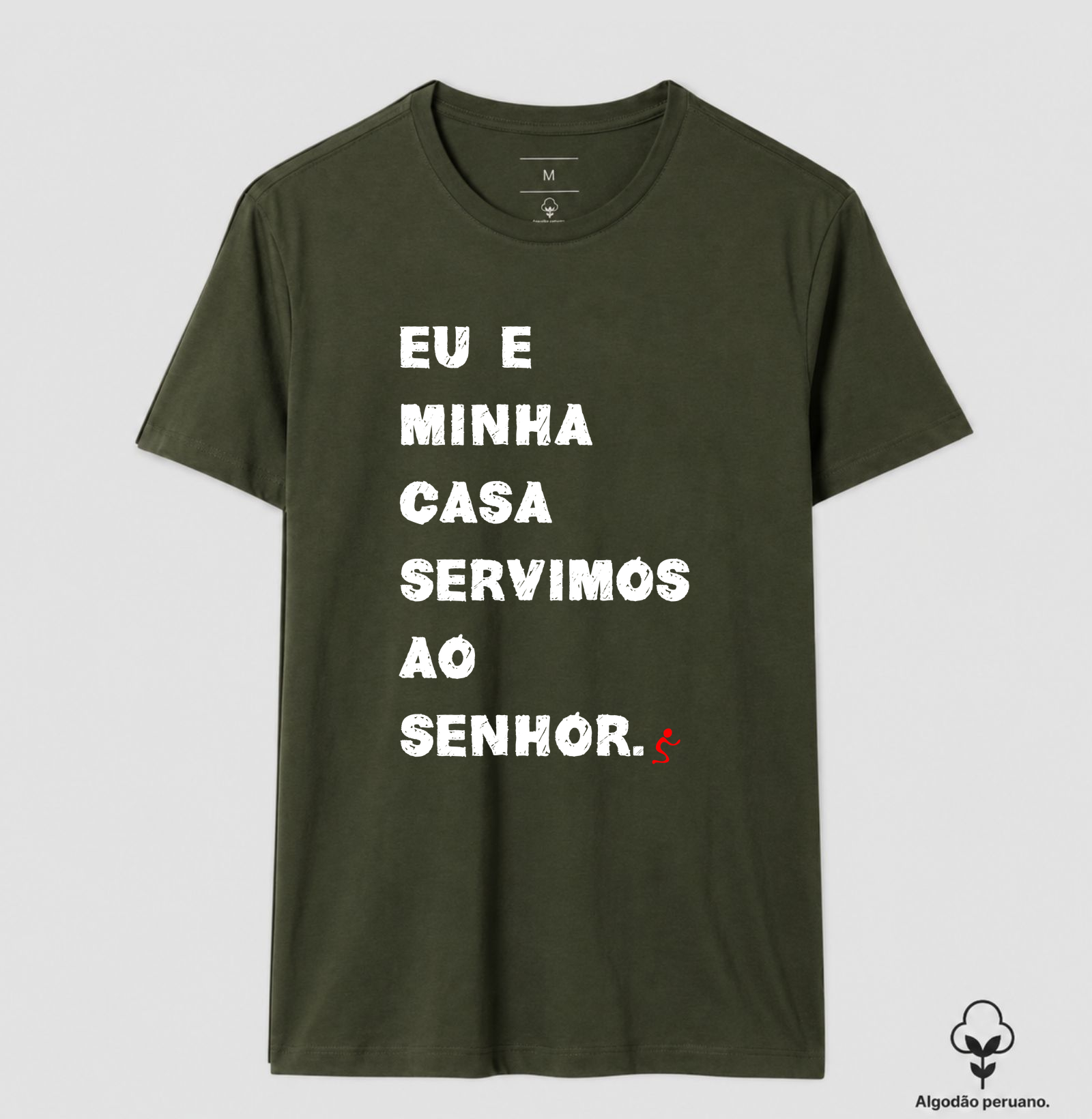 Camiseta Algodão Peruano Cristã Eu e Minha Casa - Imagem 6