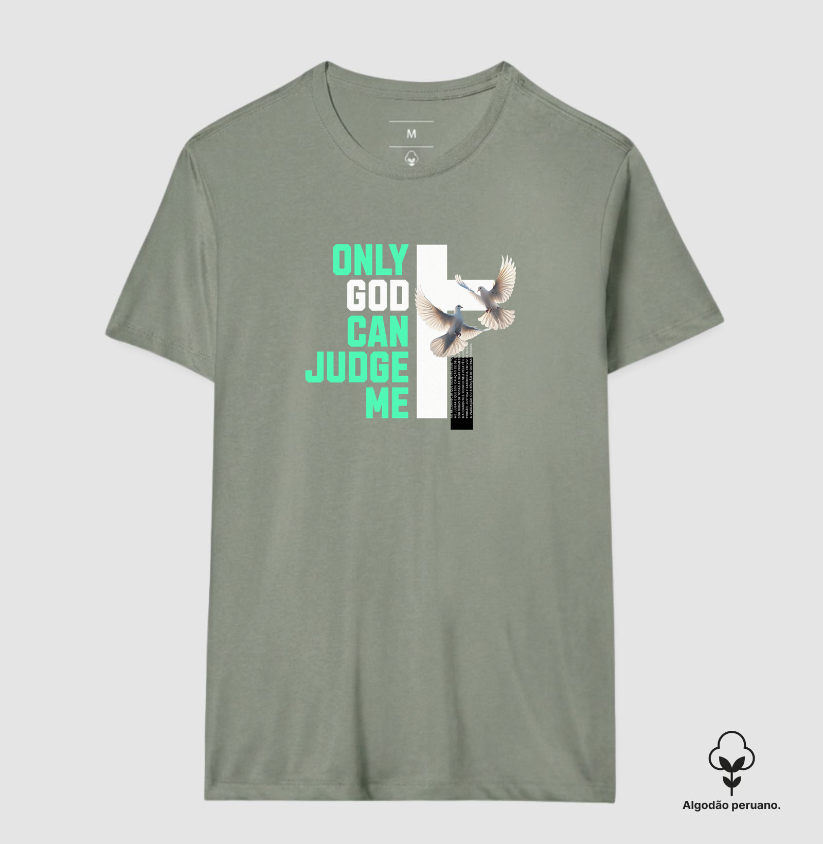 Camiseta Masc. Algodão Peruano Only God Can Judge Me - Imagem 5