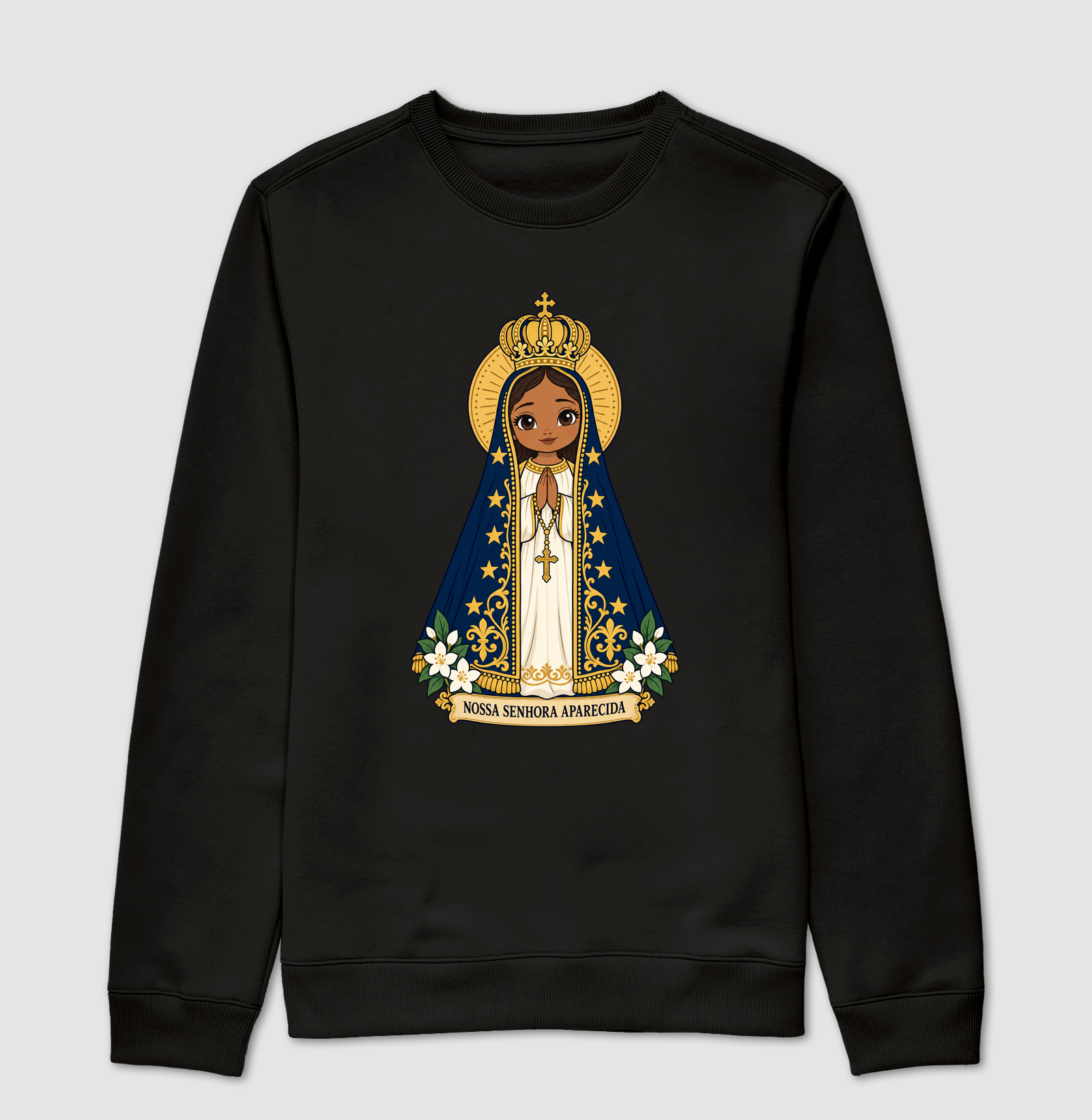 Nossa Senhora Aparecida estilo chibi - Imagem 4