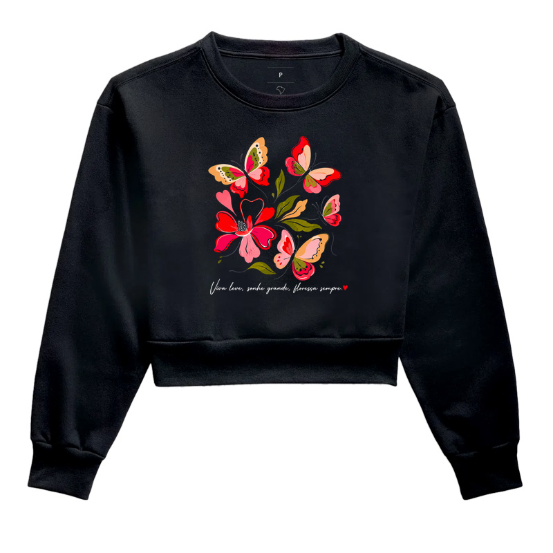 Camiseta Viva leve, Sonhe grande, Floresça sempre. - Imagem 2