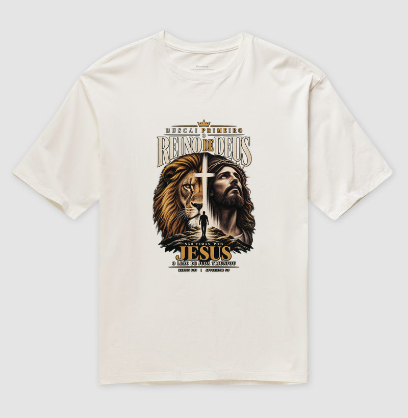 Buscai Primeiro o Reino de Deus — Camiseta Oversized - Imagem 4