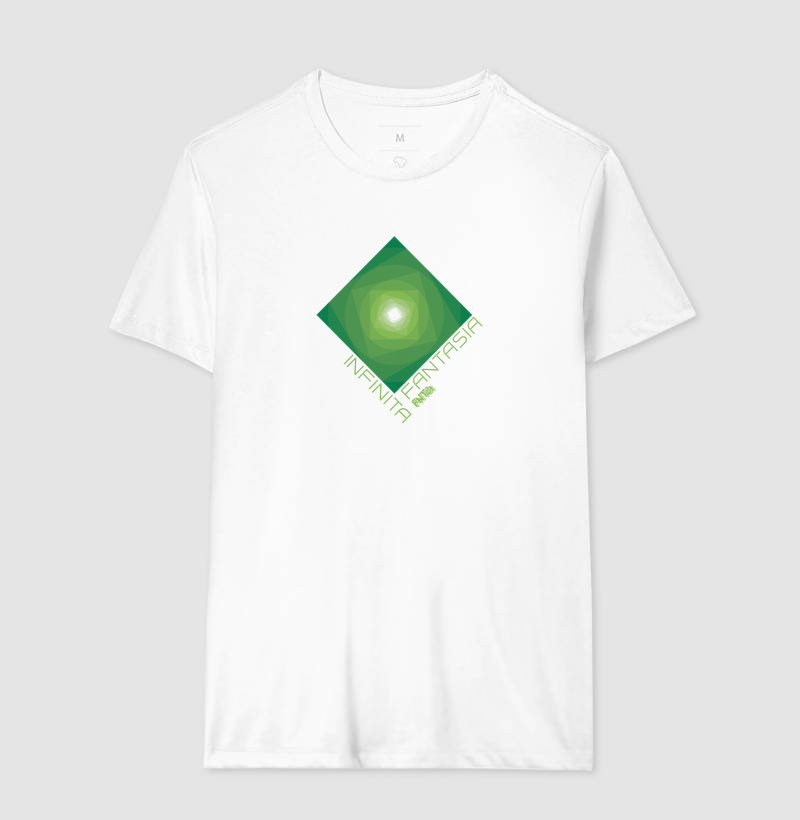 T-SHIRT "INFINITA FANTASIA" / VERDE - ESTAMPA MÉDIA