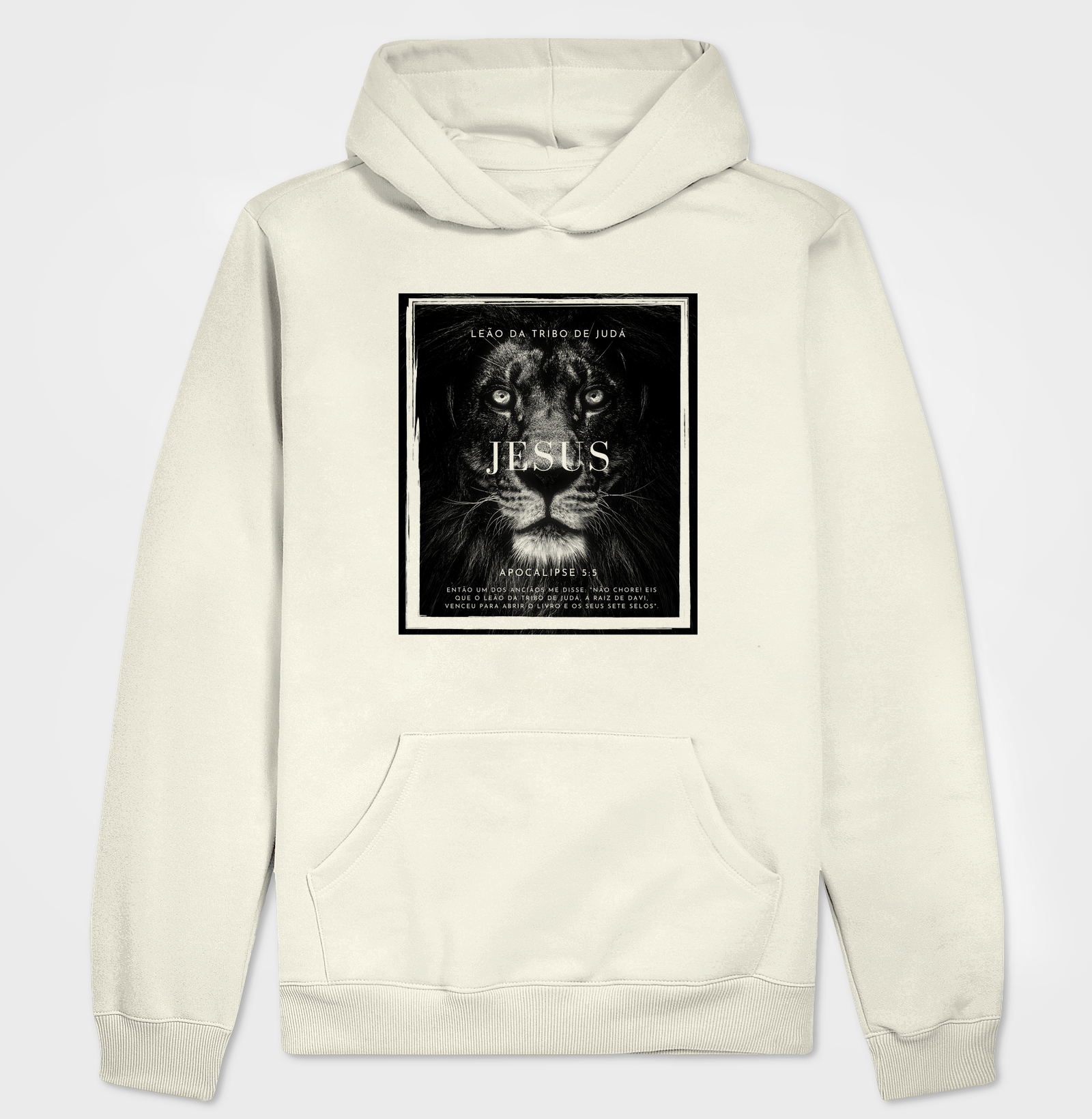 Hoodie Moletom Cristão Leão da Tribo de Judá - Imagem 3