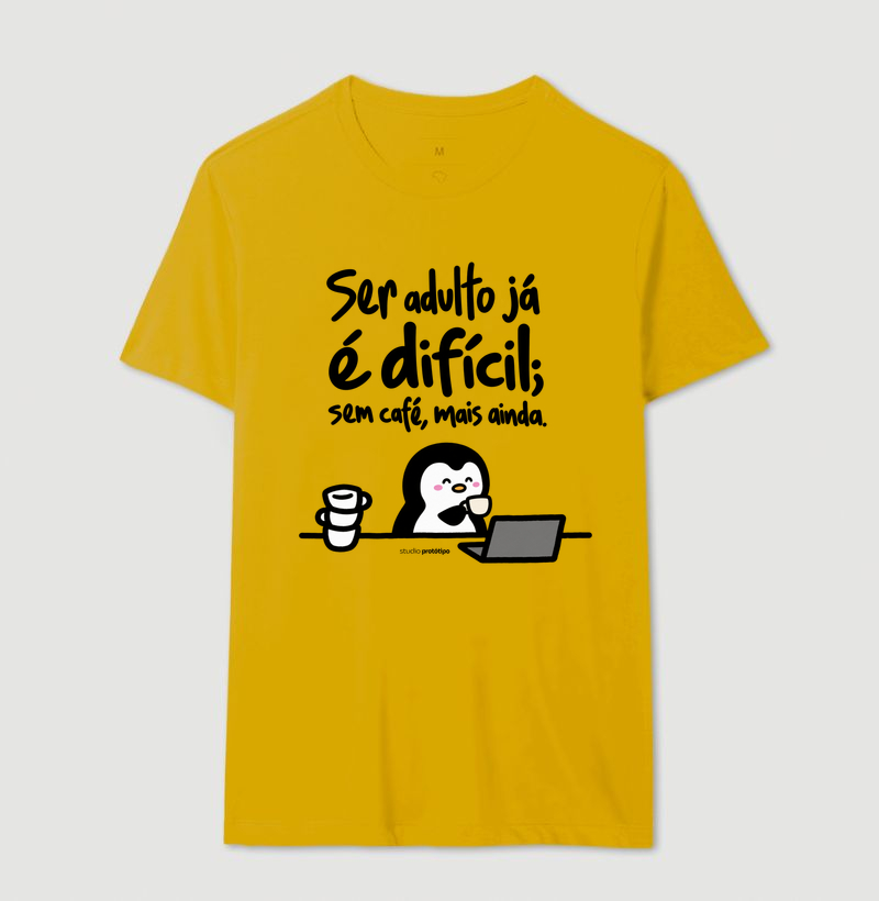 Camiseta Ser Adulto Já É Difícil, Sem Café Mais Ainda - Imagem 8