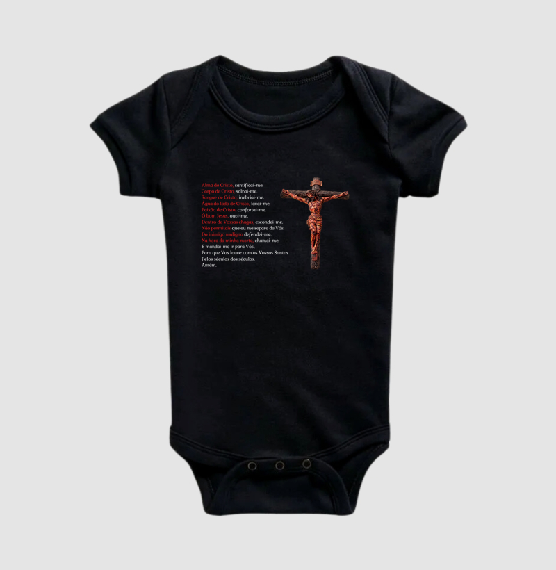 Body Infantil Oração Alma de Cristo - Imagem 2