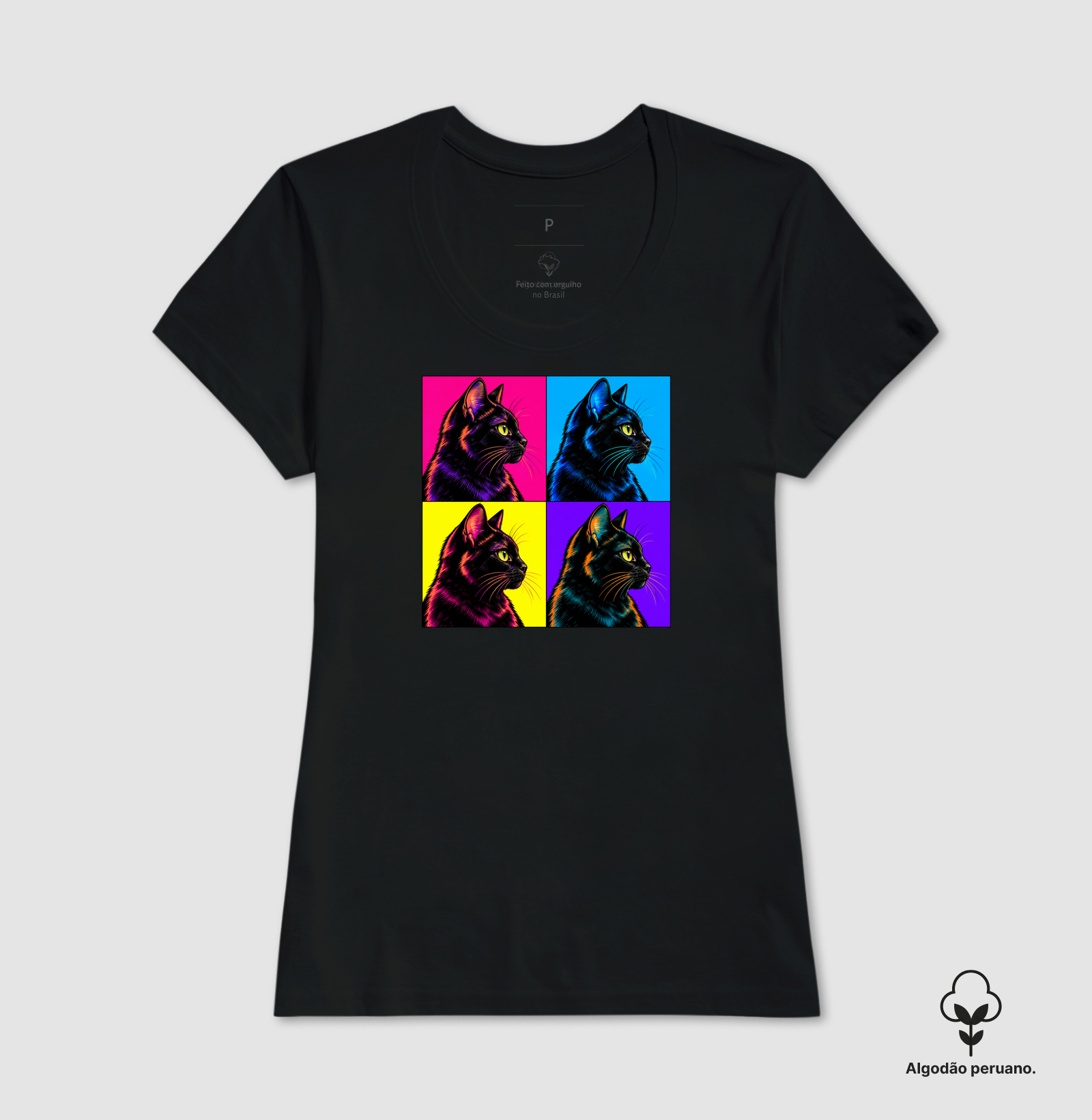 Gato Preto Pop Art - Imagem 3