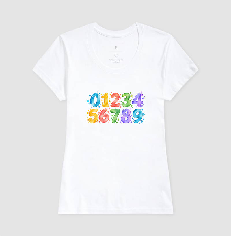 Camiseta Números em Cores - Imagem 8