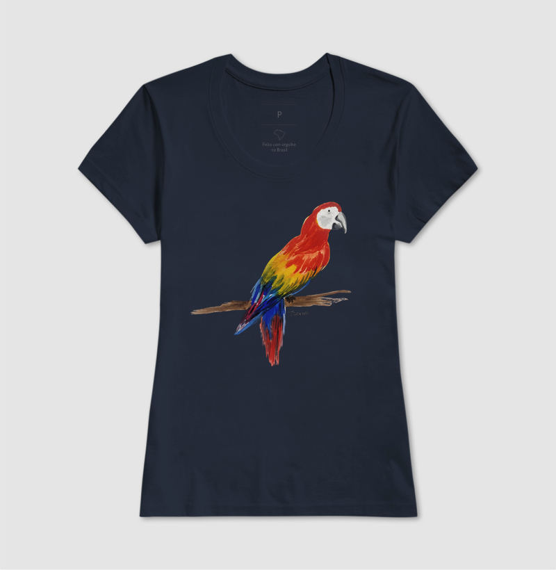 Camiseta Arara-Vermelha – Aves do Brasil - Imagem 9