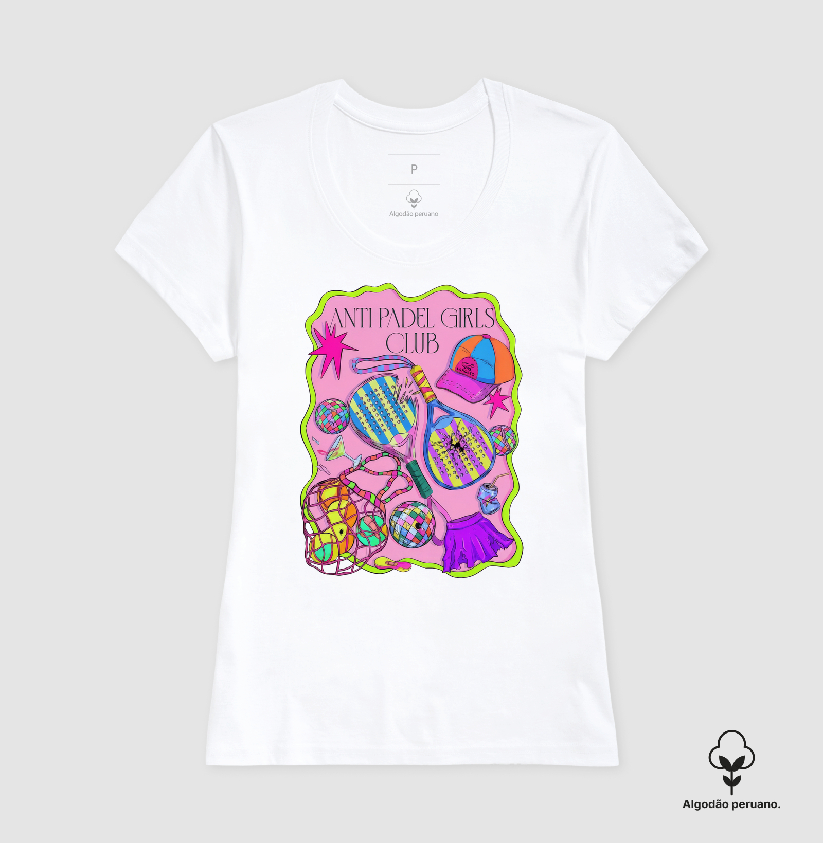 Camiseta Feminina Anti Padel Girls Club Rosa - Imagem 5