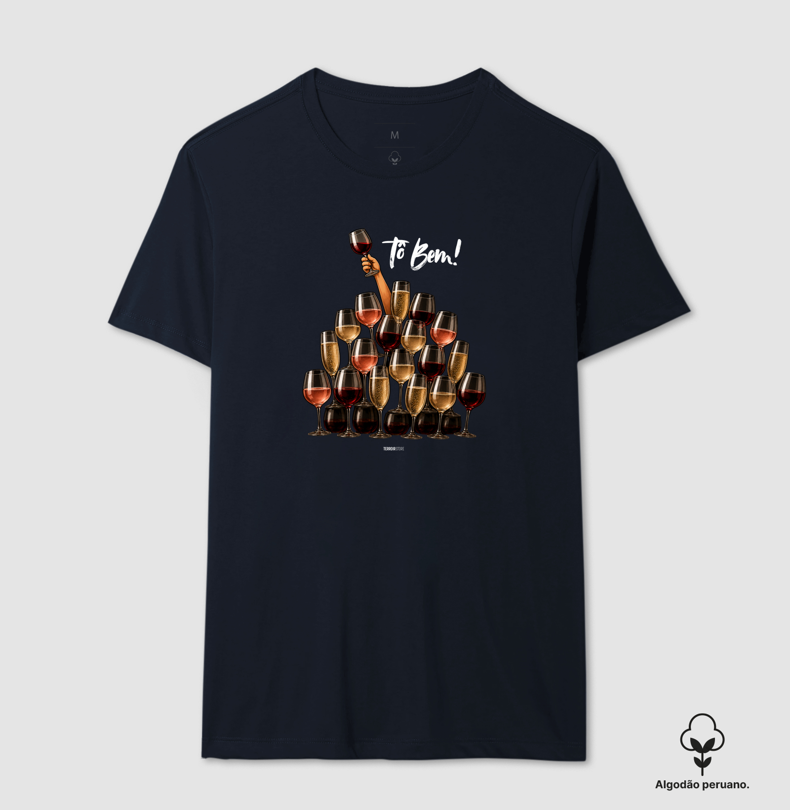 Camiseta Vinho - Tô Bem! - Taças - Imagem 2