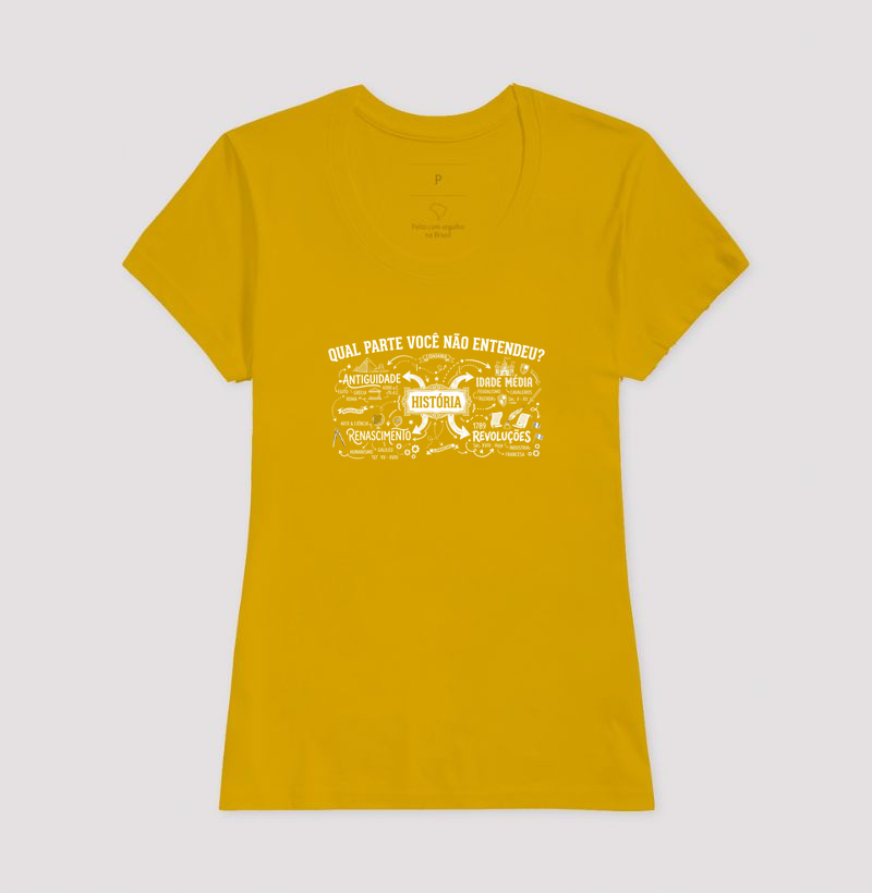 Camiseta Unissex Algodão Qual Parte Você Não Entendeu Professor História - Imagem 15
