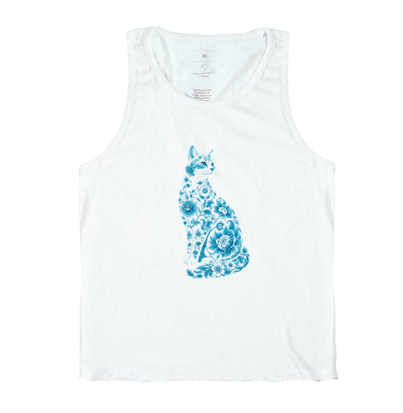 Gato Floral Azul - Imagem 2