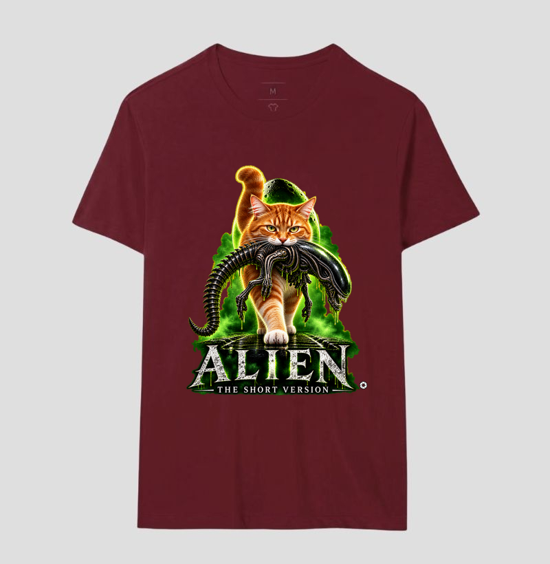 Camiseta Alien – The Short Version Gatos (laranjinha) - Imagem 18