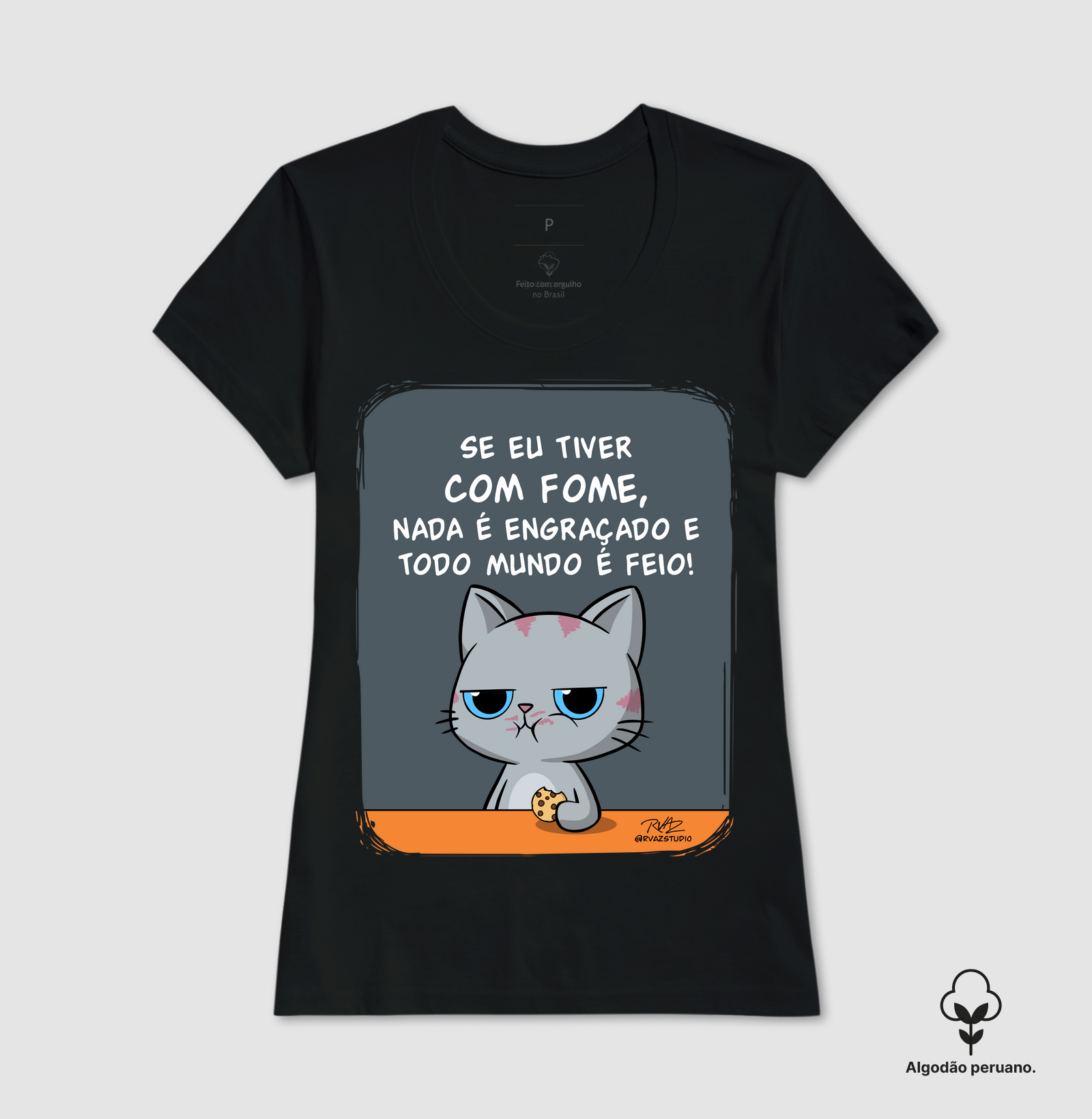 Camiseta Gato Sincero Fome - Imagem 5