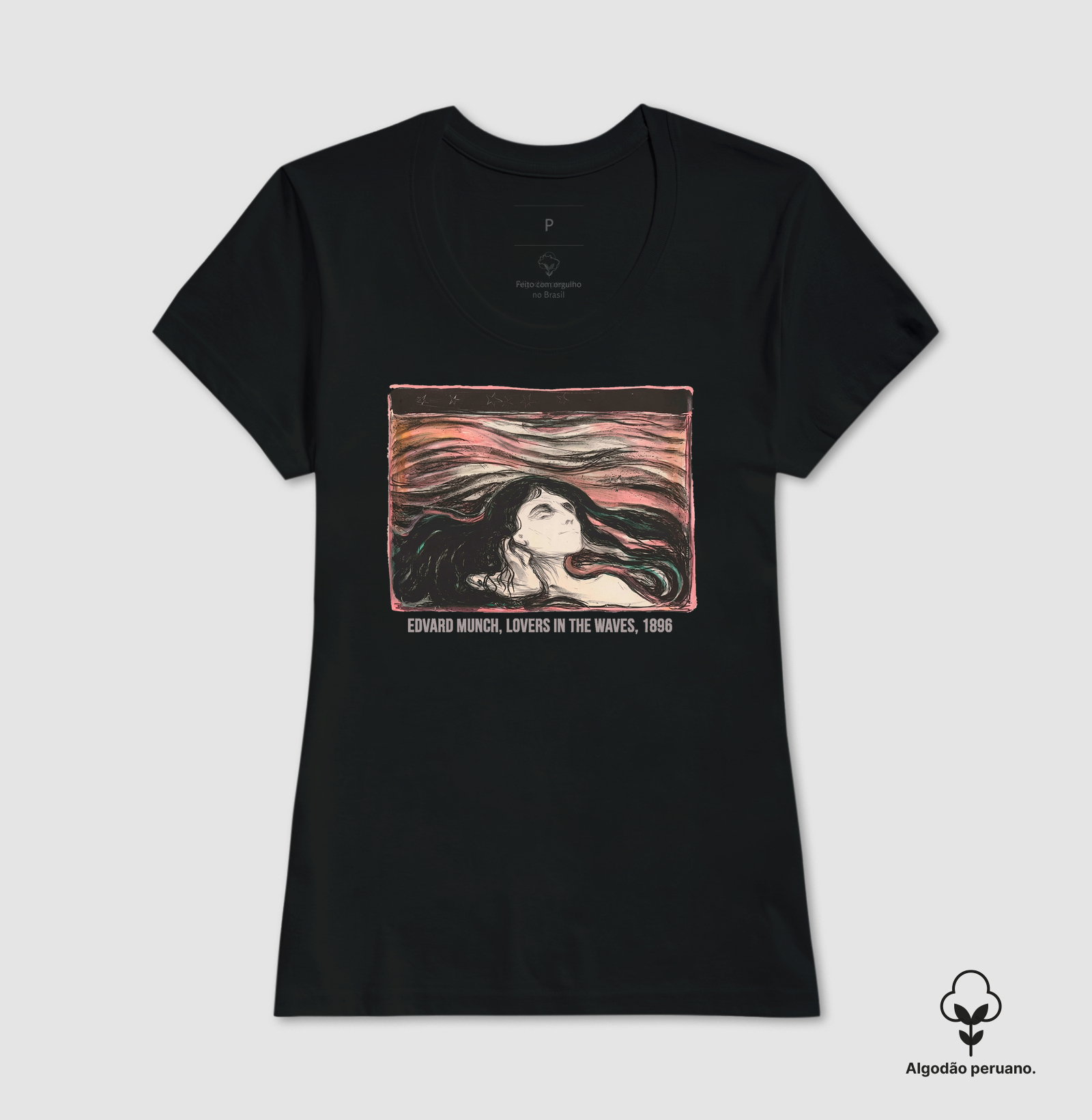 Camiseta Algodão Tanguis Peruano Lovers In The Waves Munch - Imagem 4