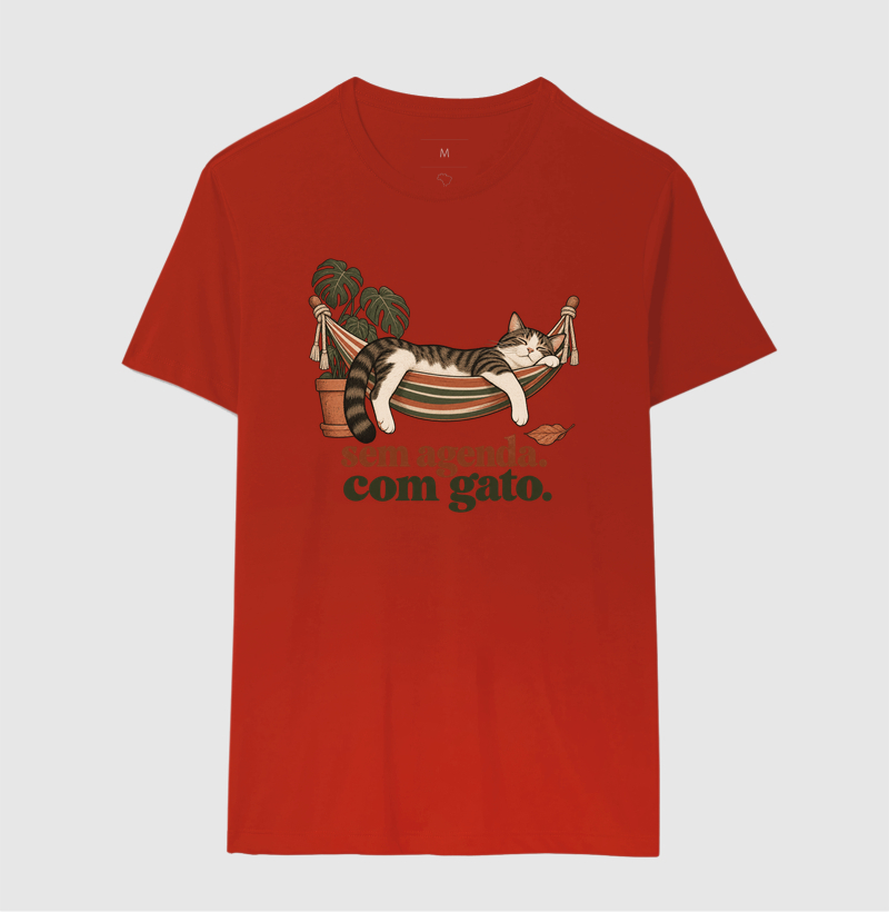 Camiseta Gato Descanso "sem agenda. com gato." | Pelo & Pano - Imagem 10