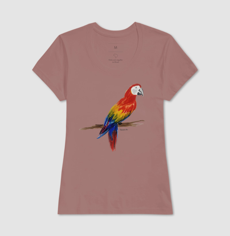 Camiseta Arara-Vermelha – Aves do Brasil - Imagem 17