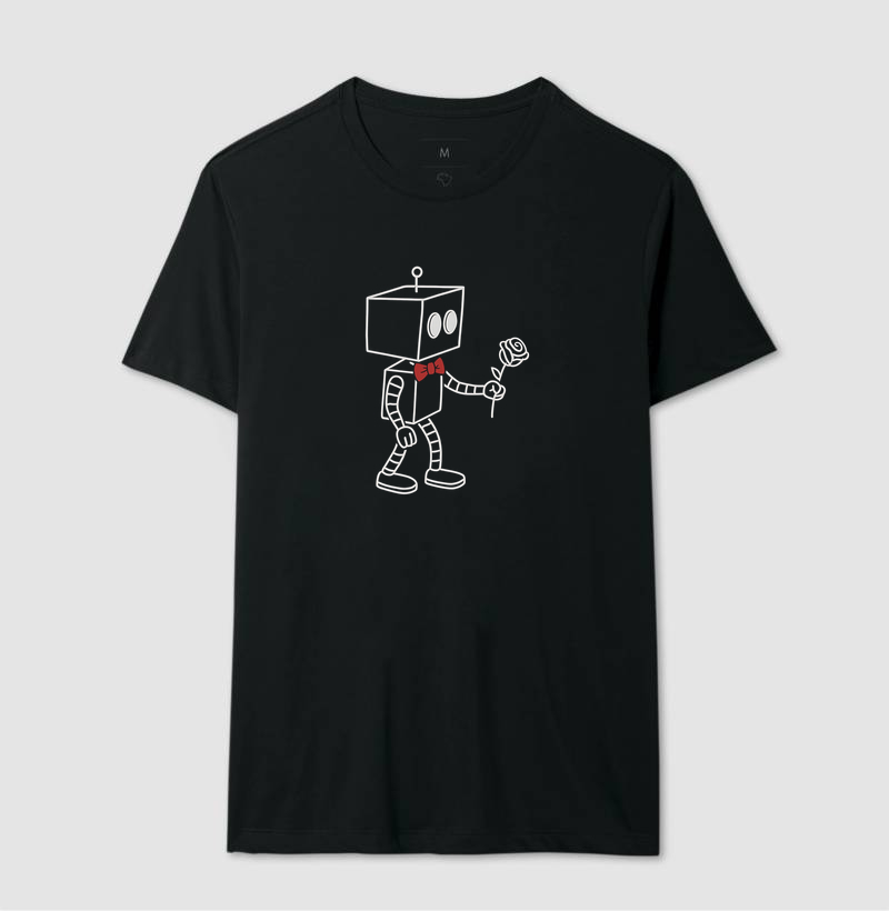 Camiseta Casal Robô Flor - Imagem 4