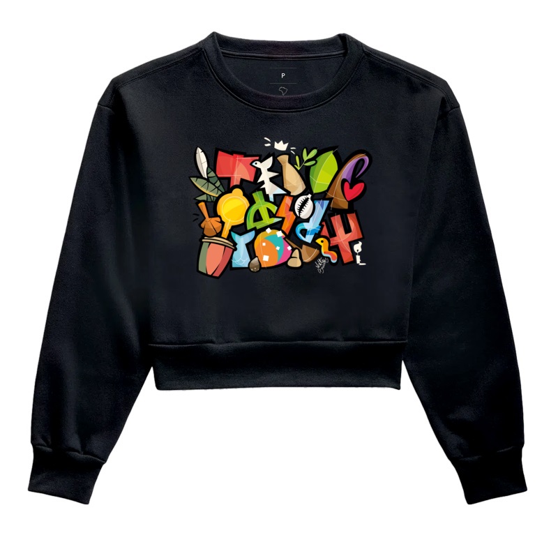 NA GIRA TEM Moletom Crop