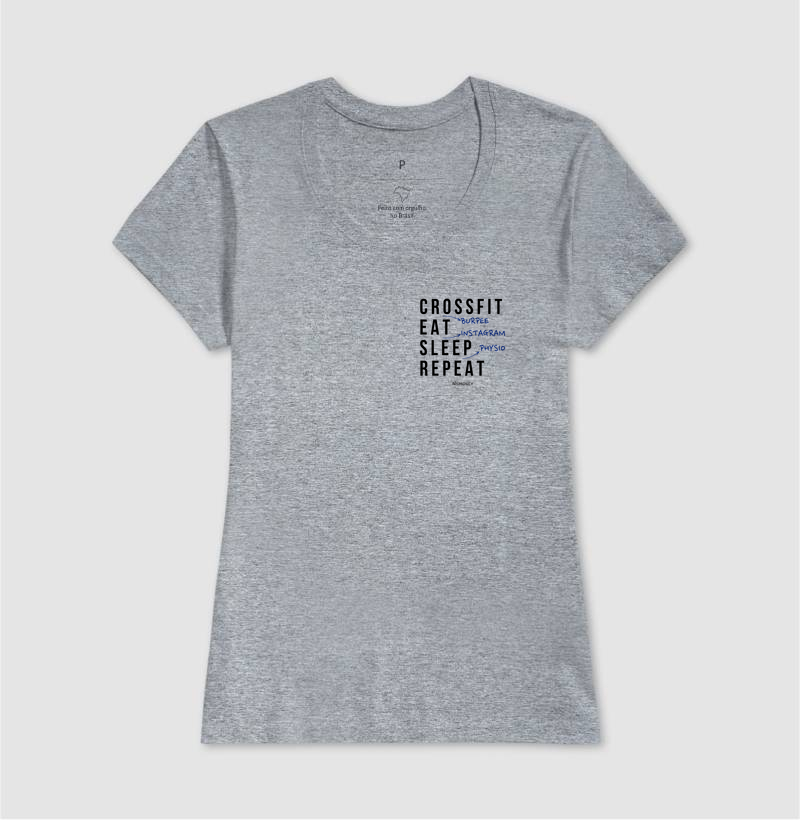 Camiseta Crossfit (Burpee). Eat. Sleep. Repeat. - Imagem 9