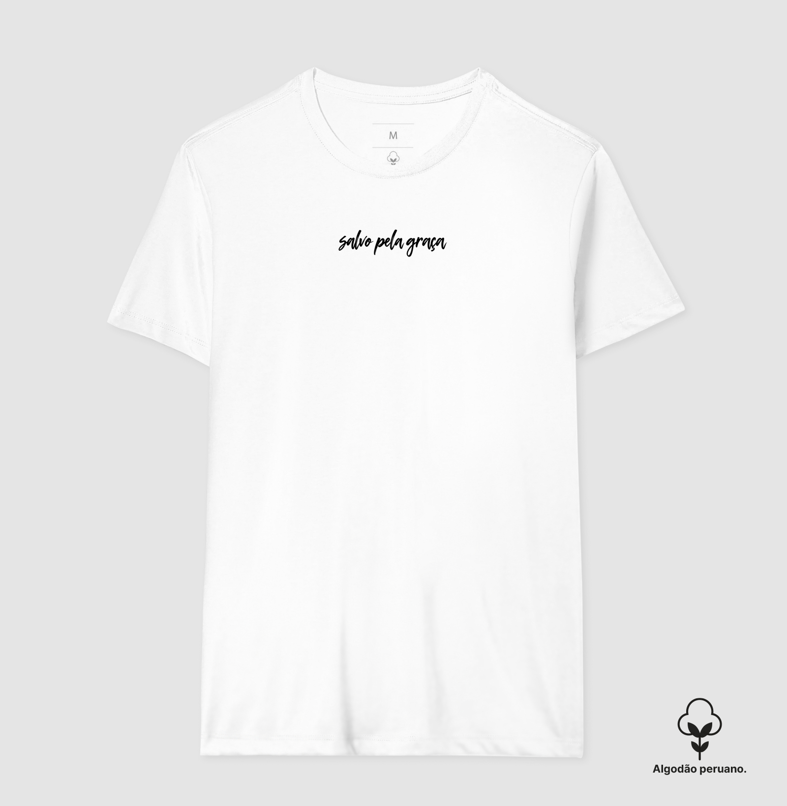 Camiseta Masc. Algodão Peruano Salvo Pela Graça - Imagem 6